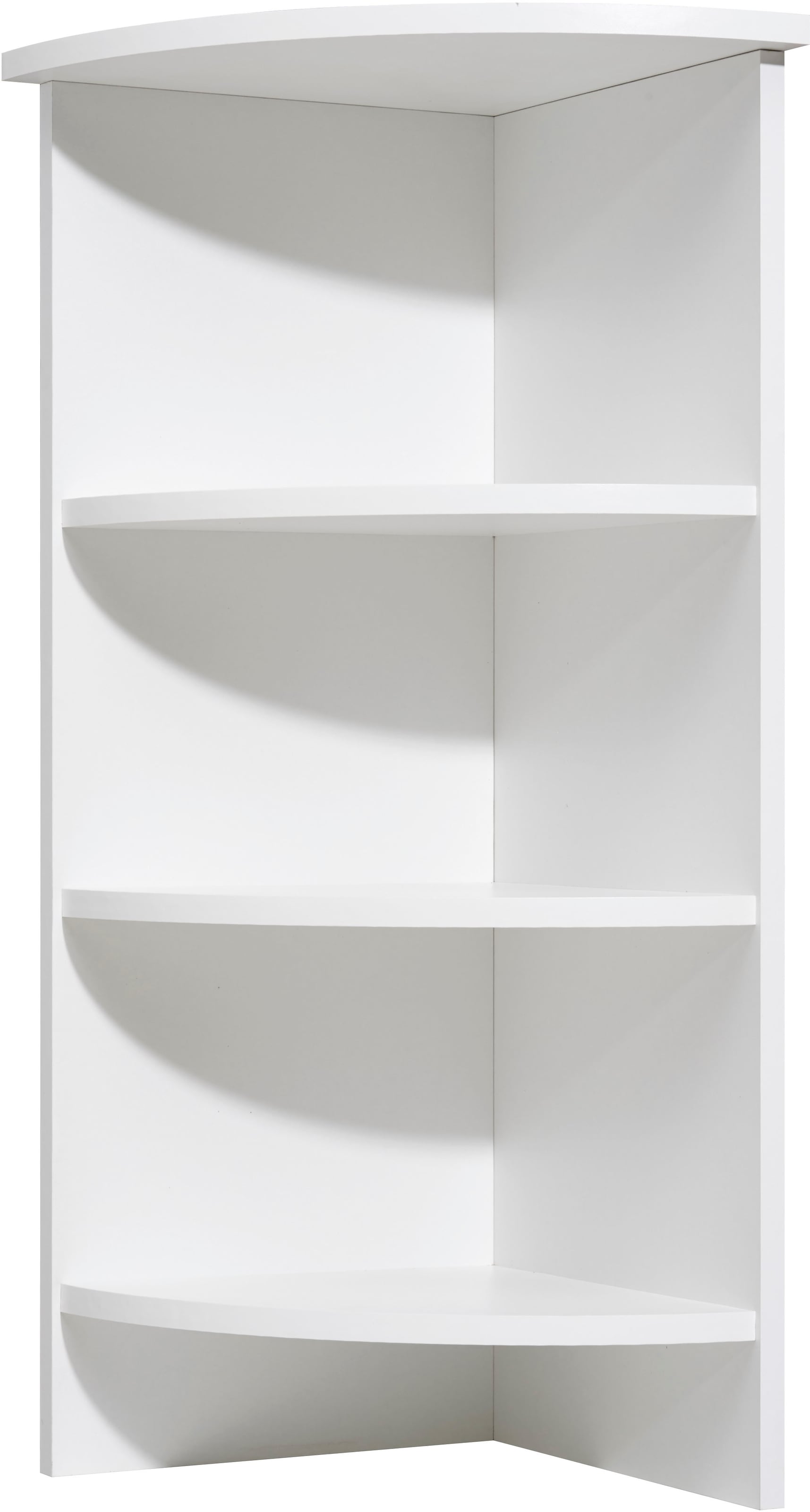 Image of Saphir Eckregal "Quickset 335 Abschlussregal für Unterschrank, 33 cm breit, 81 cm hoch" 3 feste Böden, Regal in Weiss, Bad-Regal, Badezimmerregal