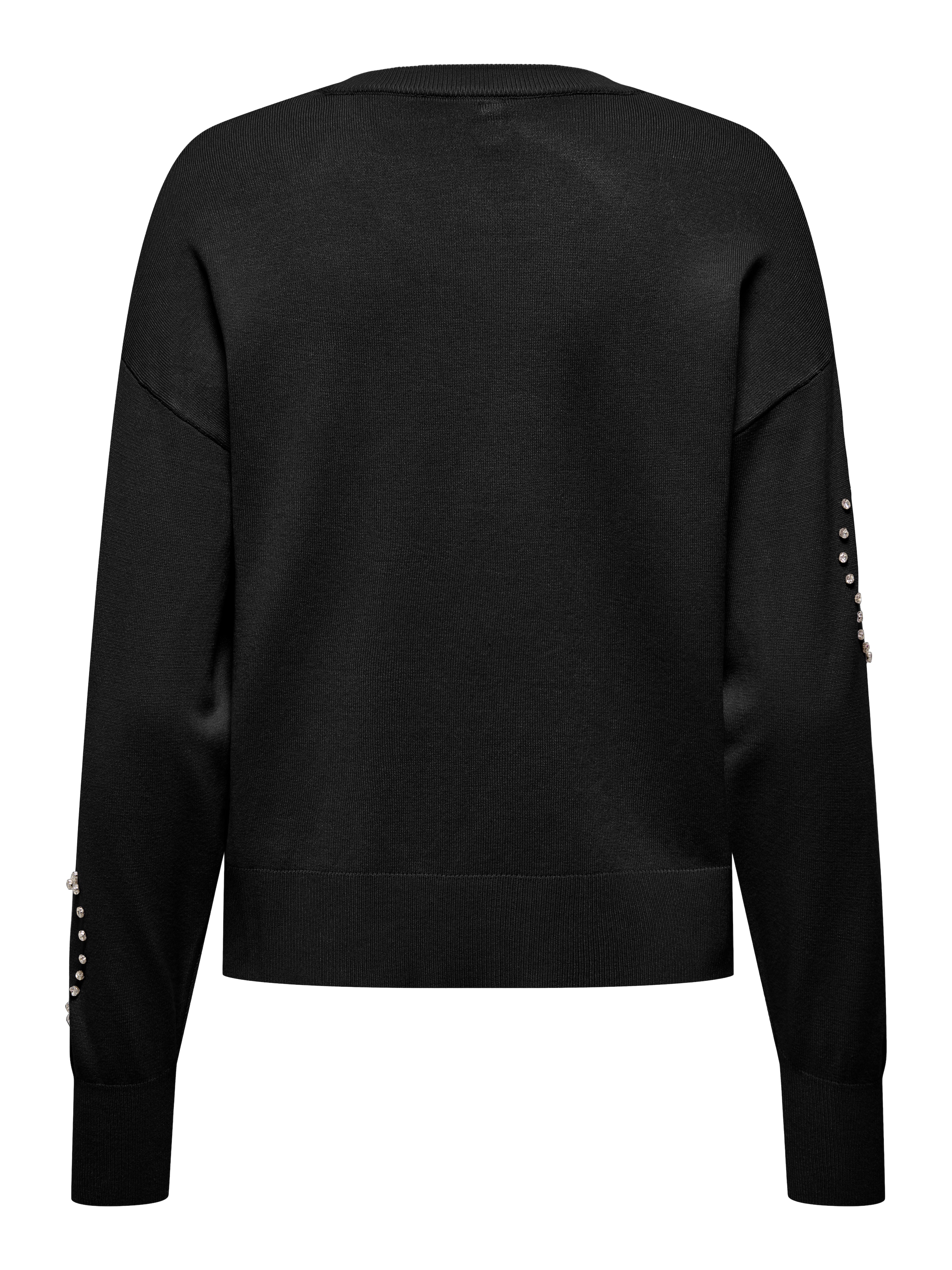 ONLY Pull à col rond »ONLBEE LS HEART BLING O-NECK CC KNT« mit Glitzersteinen