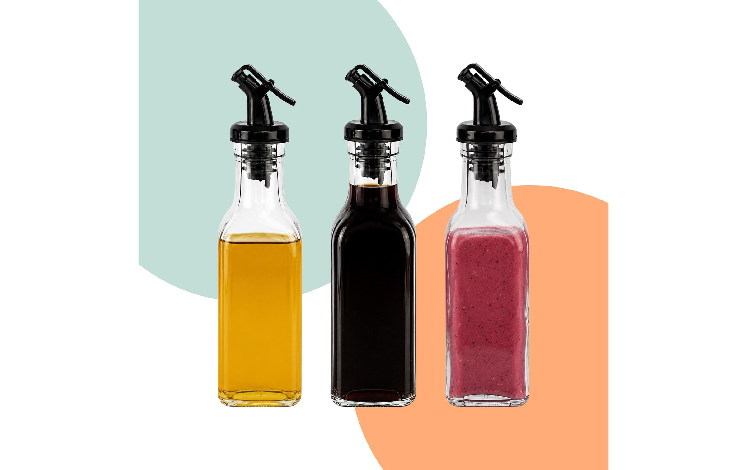 relaxdays Set de menus »Ölflaschen Set 12-teilig Glas 150 ml«