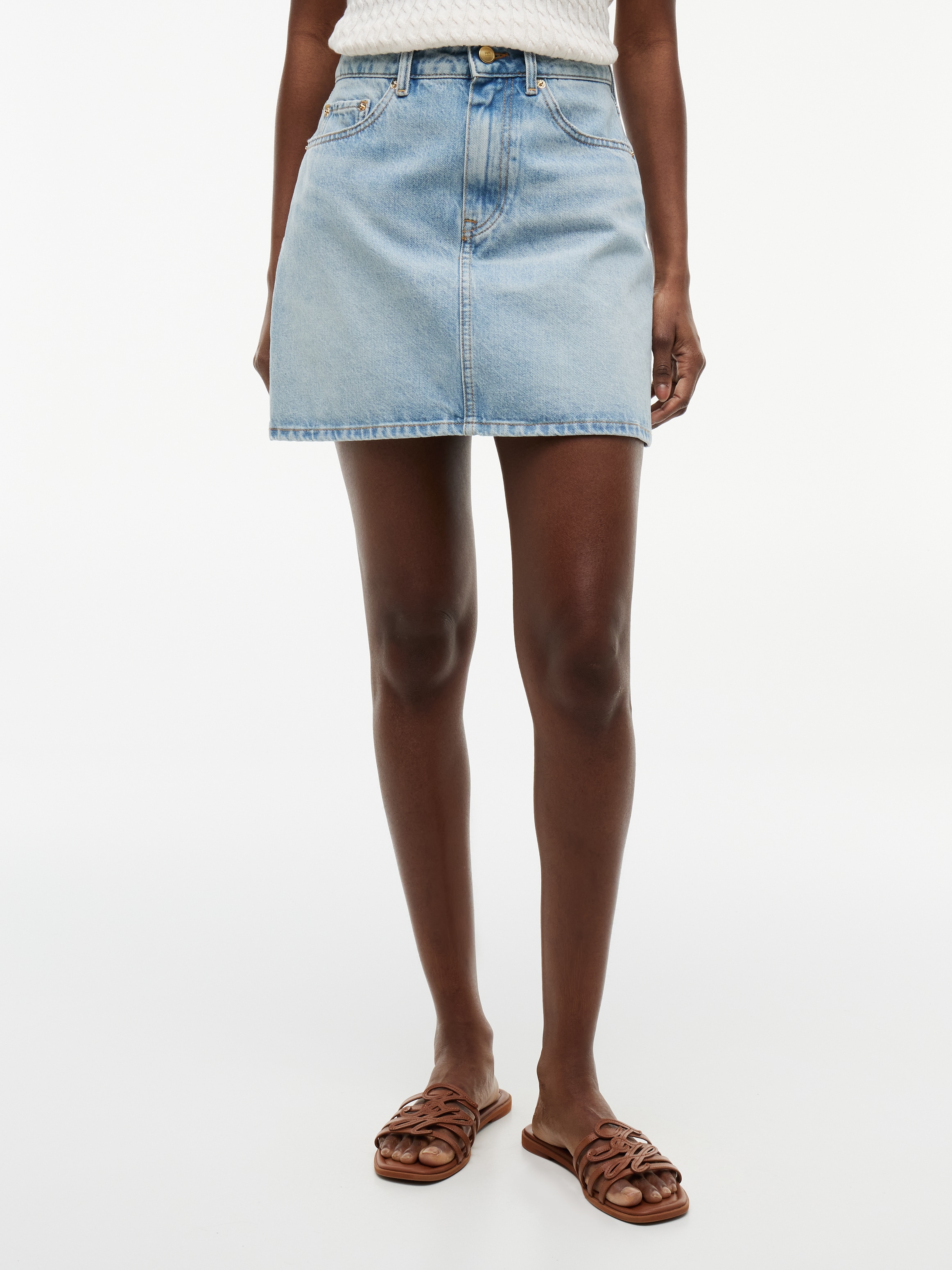 Image of Tommy Hilfiger Jeansrock "MINI SKIRT CAM LIGHT HW" aus Baumwolle, high waist