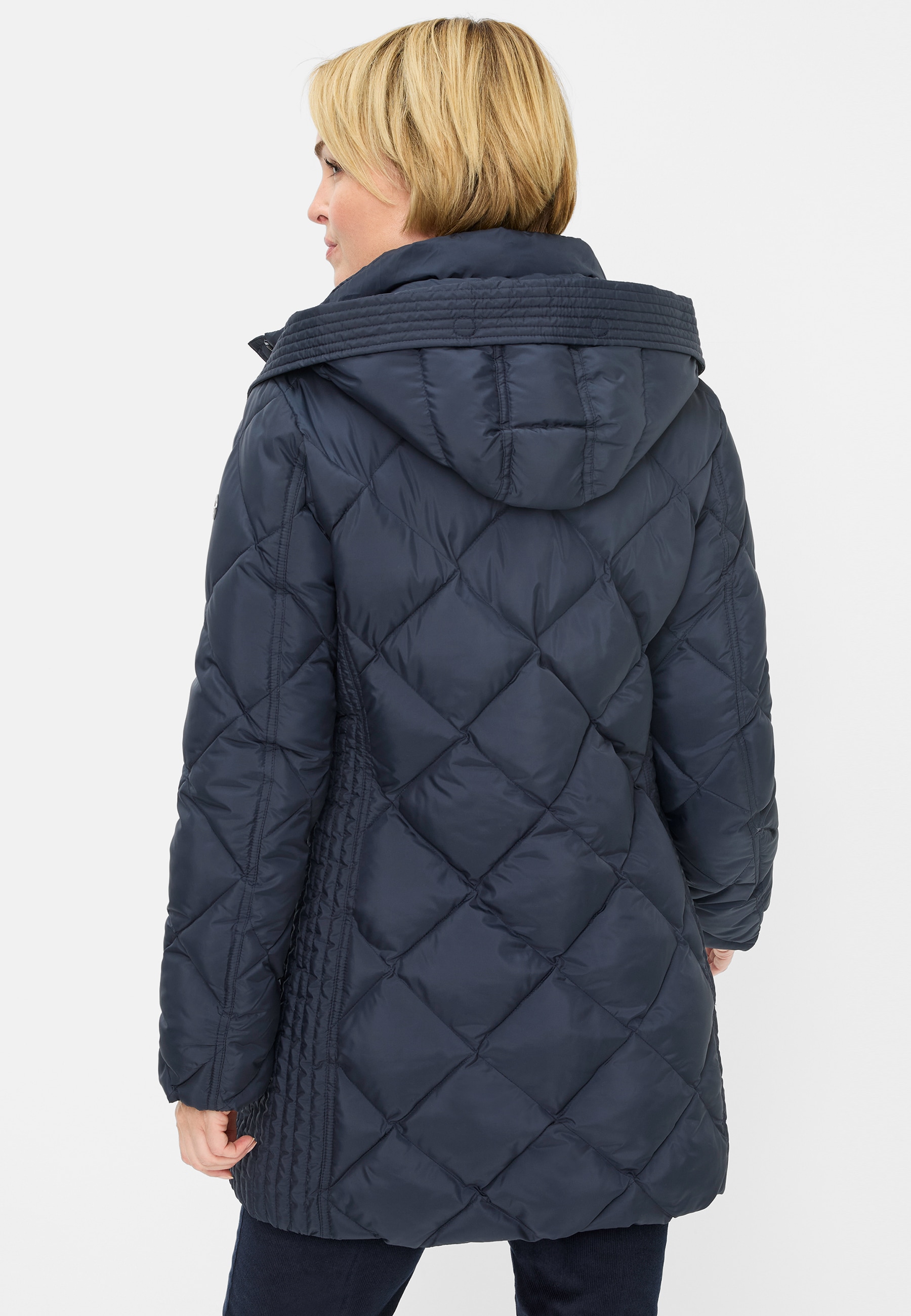 Fuchs Schmitt Manteau matelassé »Steppkurzmantel« col montant, coupe régulière, capuche