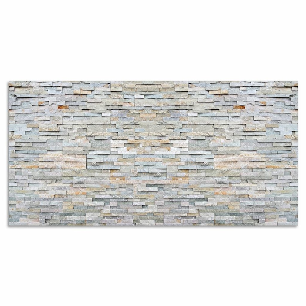 Home affaire Magnettafel »Stone Wall«, Memoboard, aus Glas, Stein Motiv