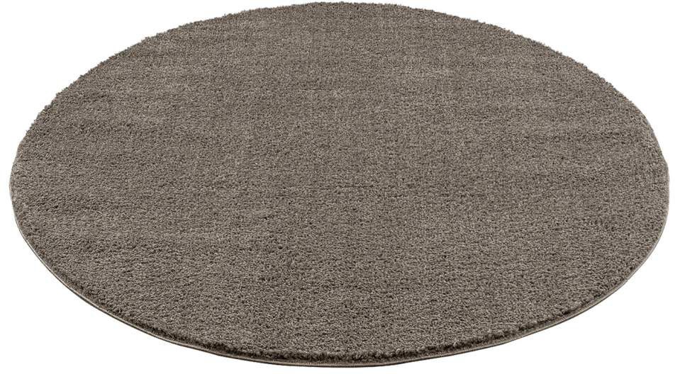 Image of Carpet City Hochflor-Teppich »Plainy«, rund, 30 mm Höhe, Shaggy Polyester Teppich, besonders weich, Uni Farben, Wohnzimmer, Schlafzimmer bei Ackermann Versand Schweiz