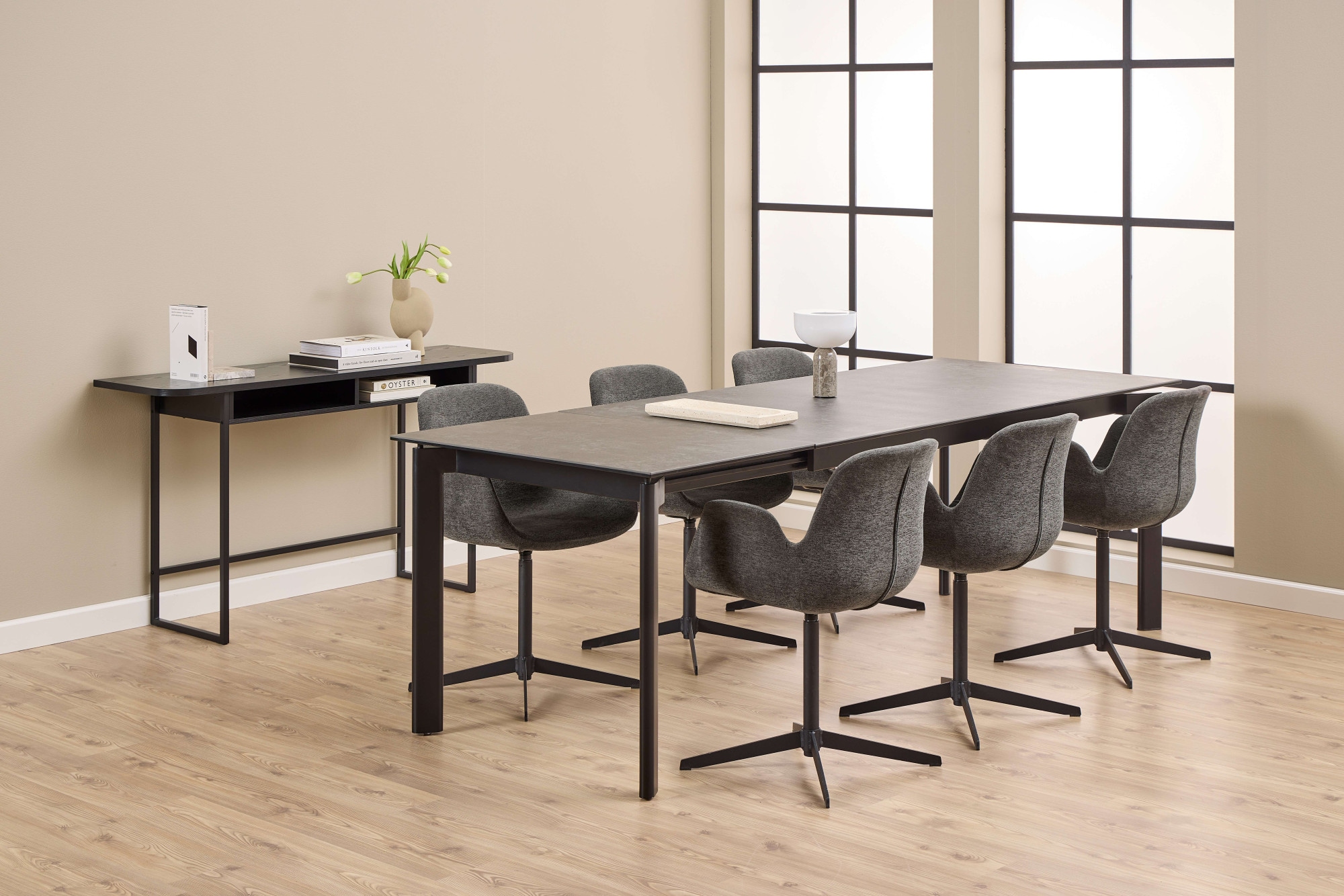 ACTONA GROUP Table de salle à manger »Palermo, Tisch, Speisetisch« Table, noire, 180/240x90x76cm