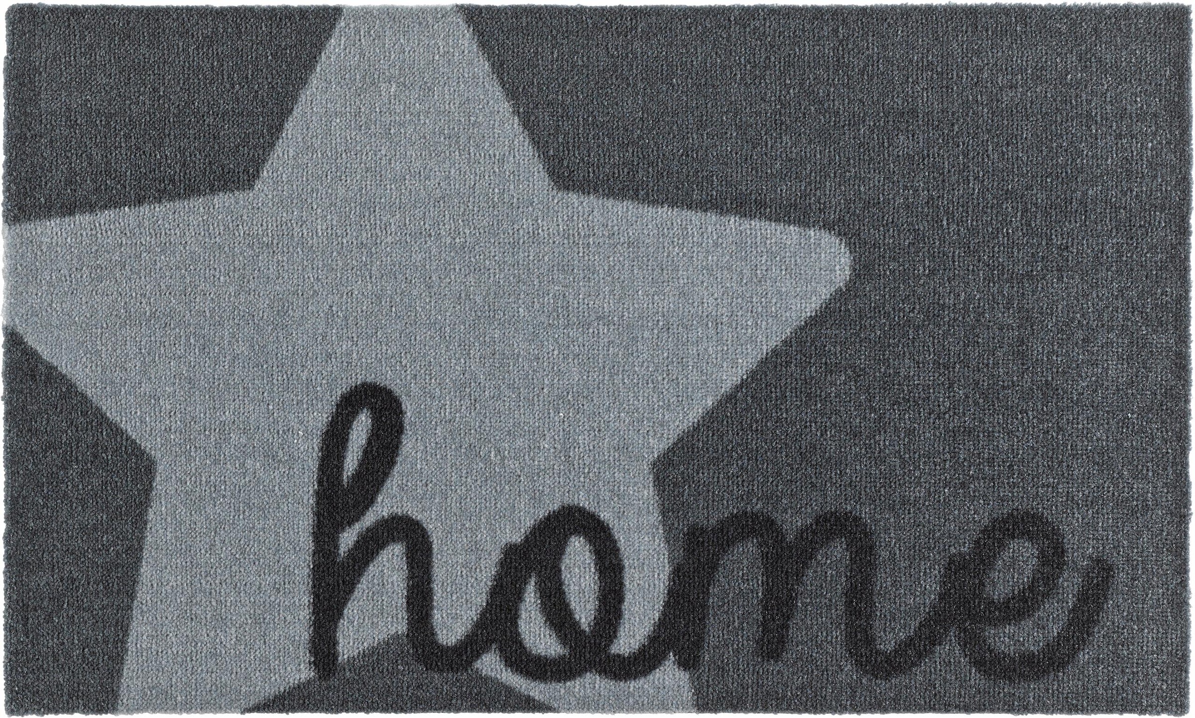 HANSE Home Fussmatte Waschbar »Star Home«, Rutschhemend, Schrift, Stern, jetzt Robust, rechteckig, Spruch, kaufen mit Eingang