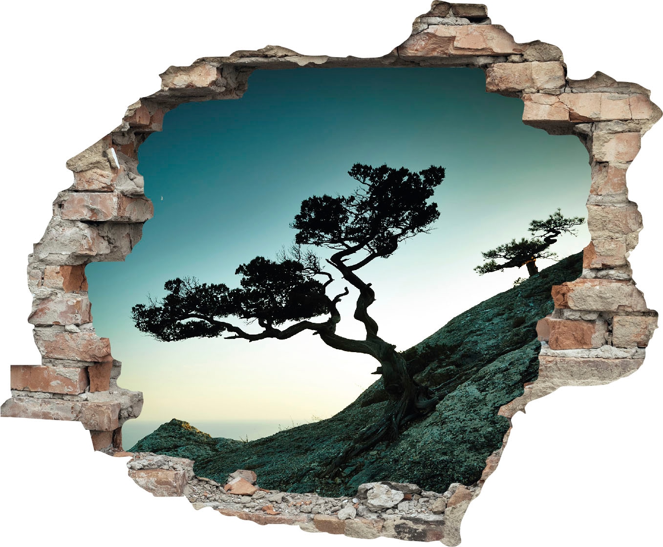 Image of queence Wandtattoo "Hang" Wandsticker, Wandbild, selbstklebend, 3D, Wanddurchbruch