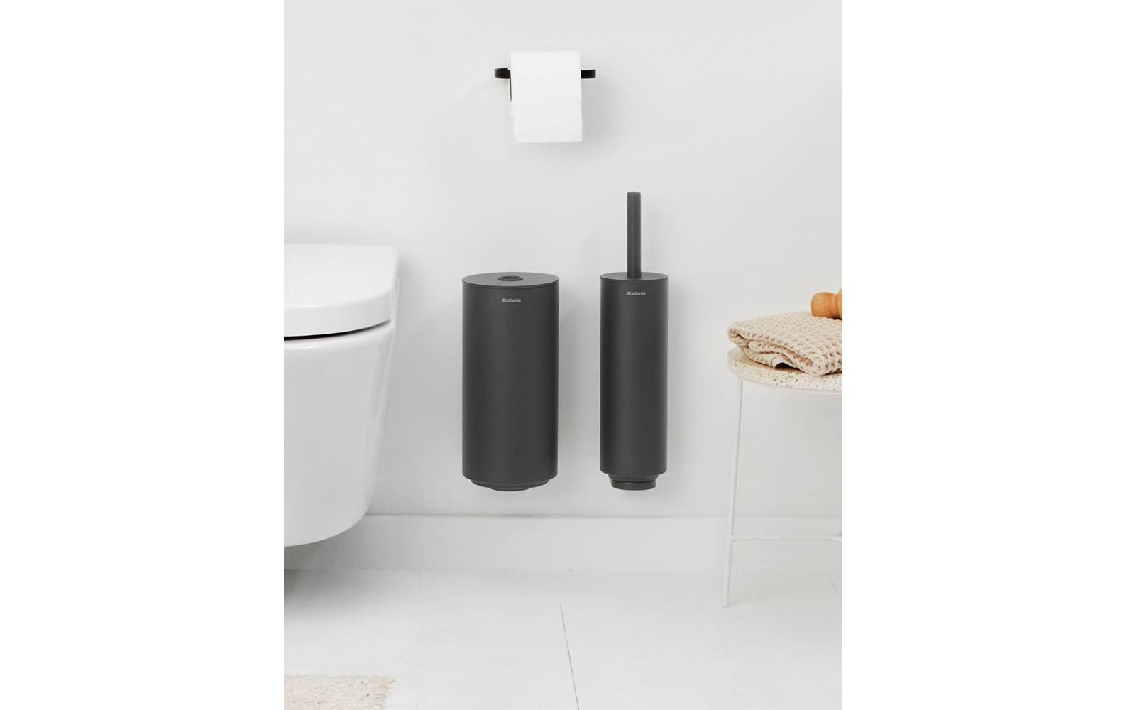Brabantia WC-Garnitur »Mindset 3teilig Anthrazit«, Set, aus Kunststoff