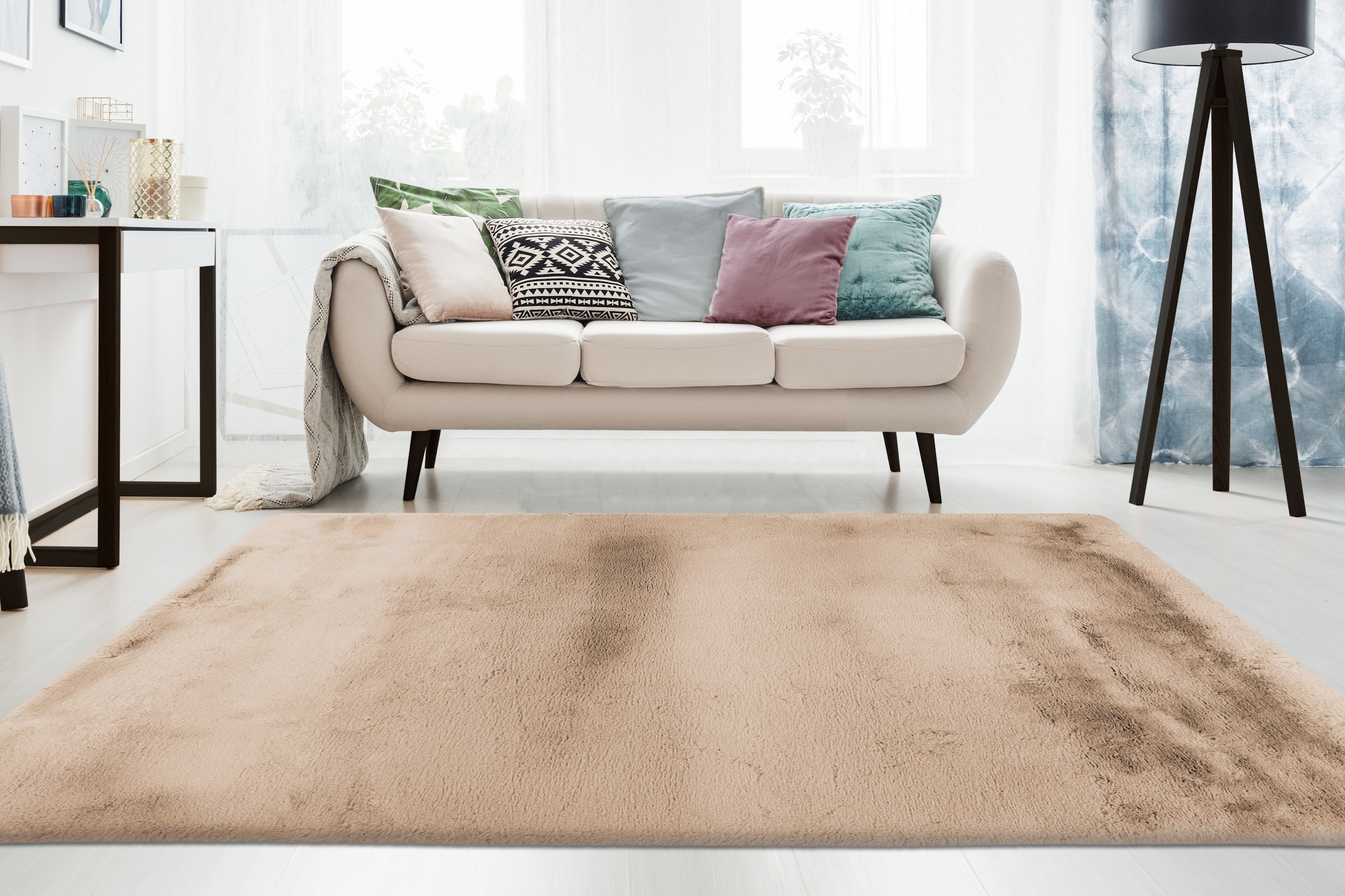 Kayoom Tapis »Subb 925« Rectangulaire 48 mm Höhe Hochflor, Kanninchen Fell Haptik, alle Räume, leichter Glanz