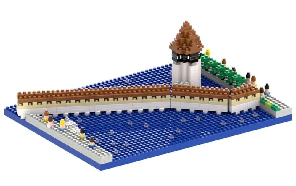 Image of Brixies Spielbausteine "Kapellbrücke Luzern aus 562 Bausteinen"