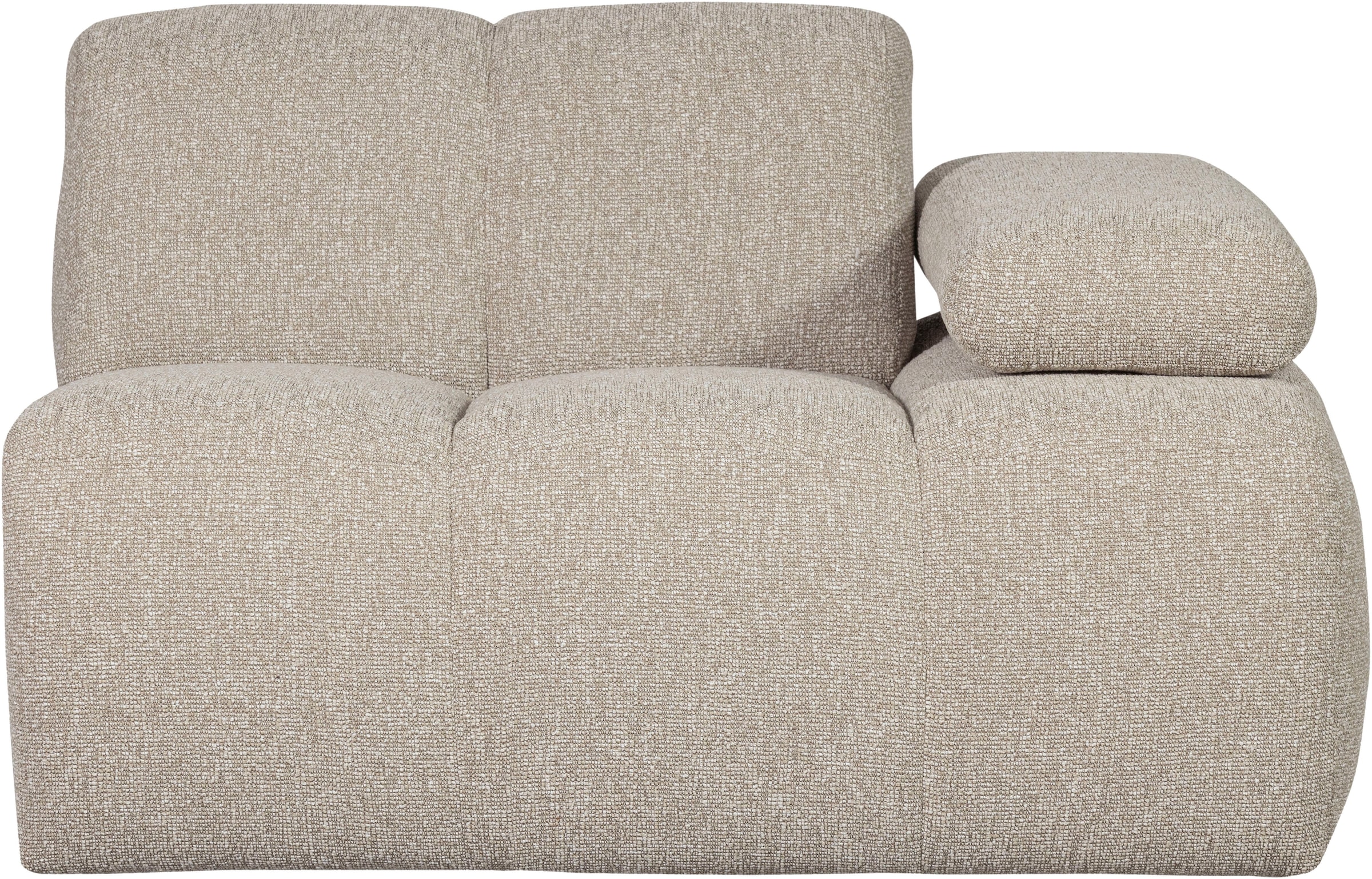 Image of WOOOD Sofaelement "Mojo Bouclé-Bezug mit verstellbarer Armlehne B 124 x D 97 x H 74 cm" Maximale Verschleissfestigkeit, Tragkraft 120 kg, montiert geliefert