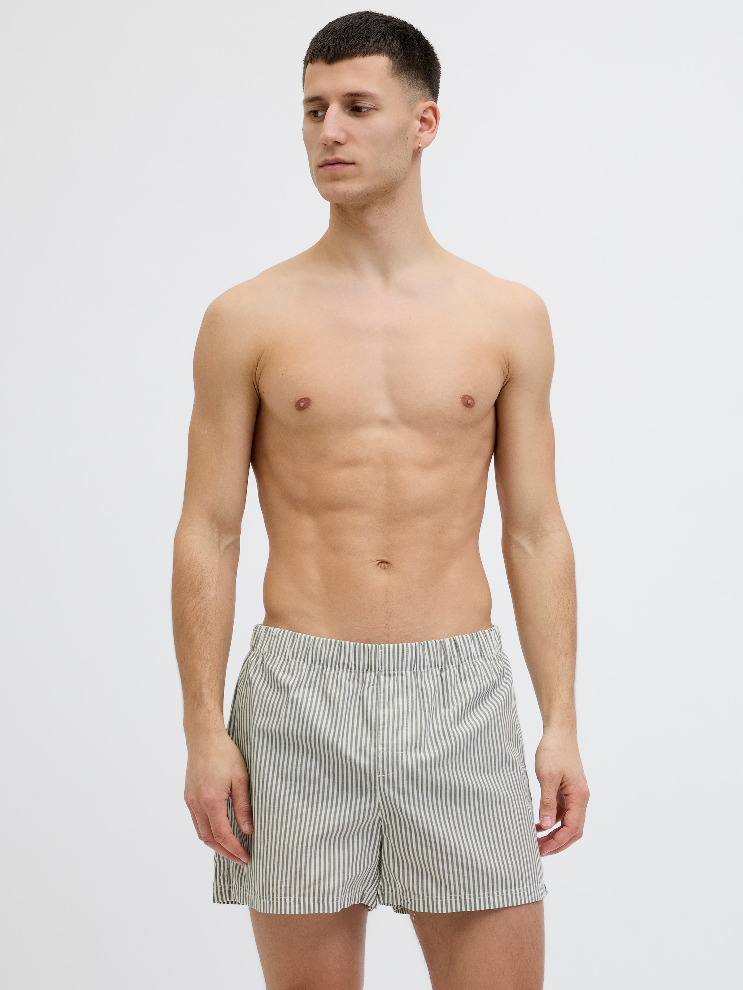Jack & Jones Boxershorts »JACMILANO WOVEN BOXERS 3 PACK NOOS« Packung, 3 Stk. Baumwolle, elastisches Bündchen