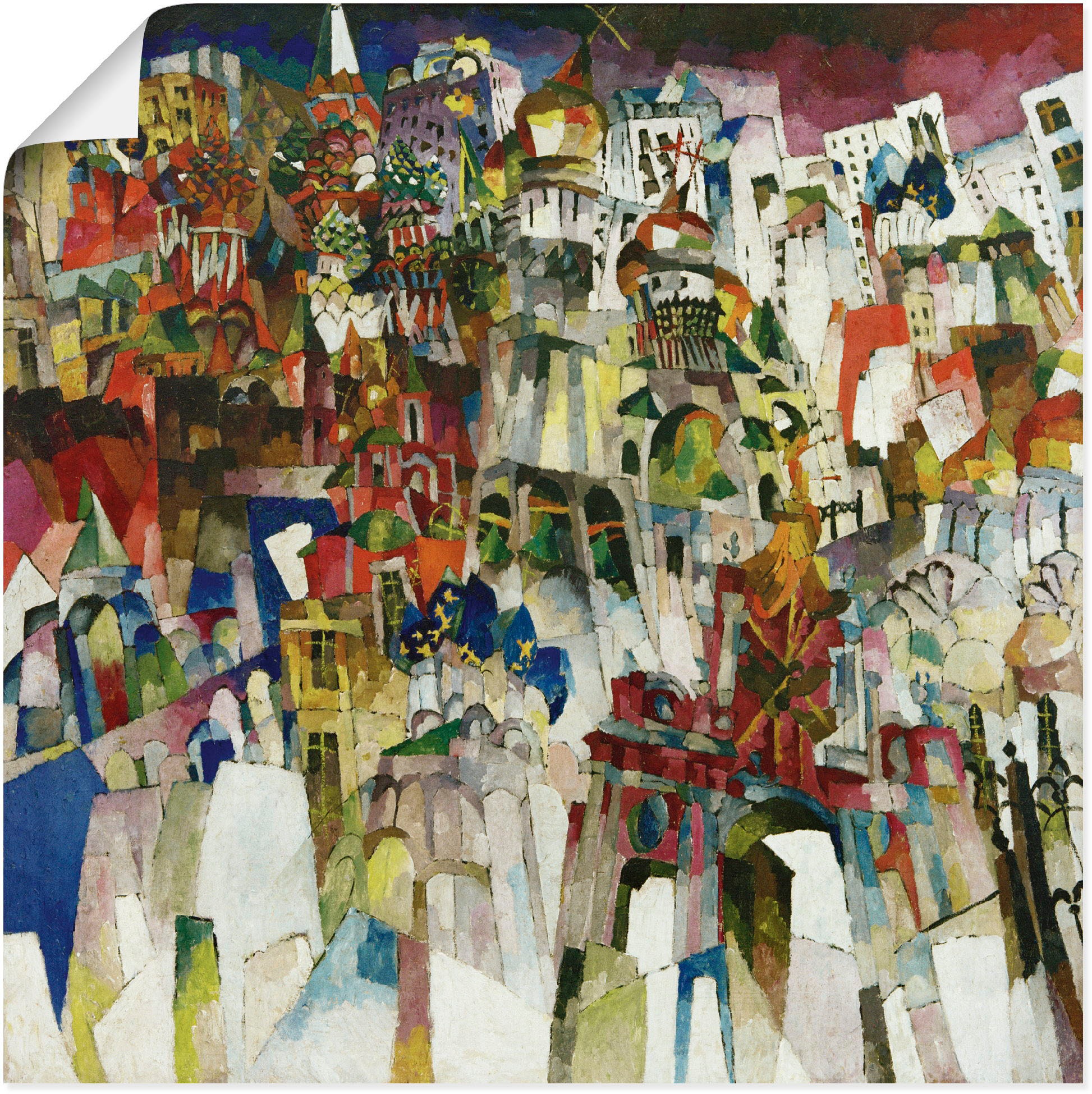 Image of Artland Wandbild »Moskau, 1913«, Muster, (1 St.), in vielen Grössen & Produktarten - Alubild / Outdoorbild für den Aussenbereich, Leinwandbild, Poster, Wandaufkleber / Wandtattoo auch für Badezimmer geeignet bei Ackermann Versand Schweiz