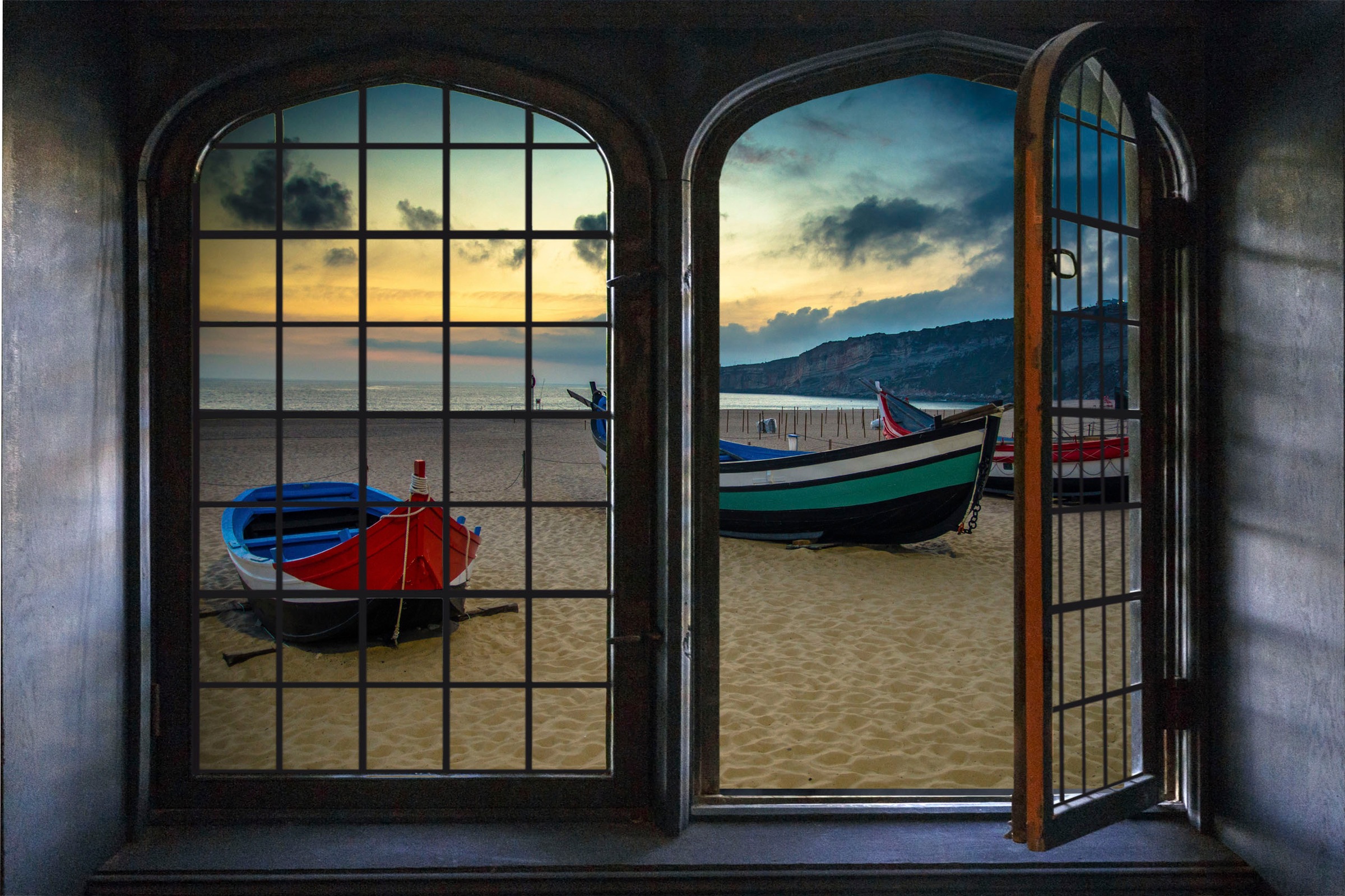 Image of queence Wandsticker "Boote" Wandsticker, Wandbild, selbstklebend, 3D, Fenster