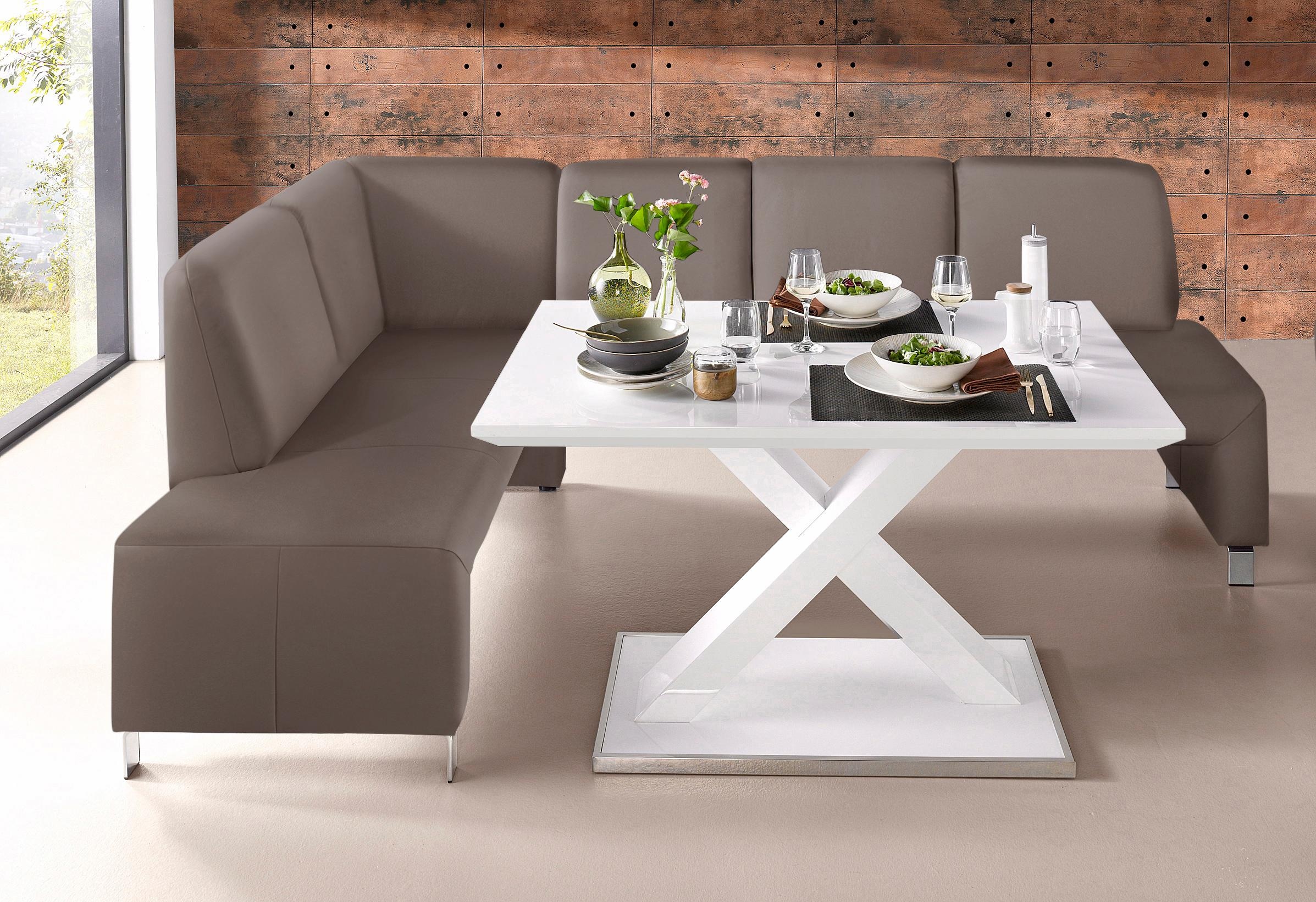 Image of exxpo - sofa fashion Eckbank "Intenso, viele Bezugsstoffe Cord, Struktur 243/158 cm (B/T)" hohe Bodenfreiheit, frei im Raum stellbar, hoher Sitzkomfort