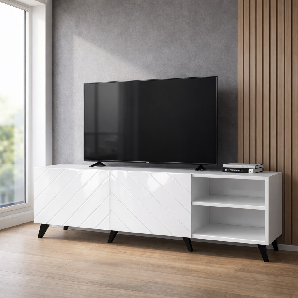 GOODproduct Table basse »HOLLY 1.5, TV-Board, TV-Kommode, TV-Schrank, TV-Unterschrank, TV-Möbel« Meuble TV moderne laqué brillant sans poignées, largeur 150 cm