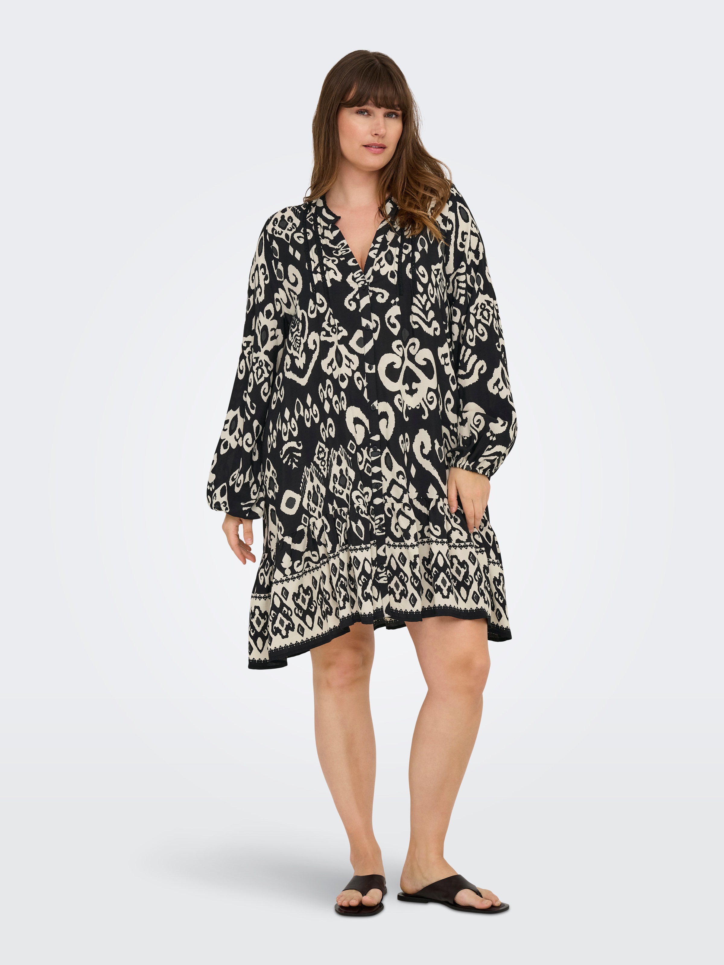 ONLY CARMAKOMA Sommerkleid »CARAJA LS DRESS WVN NOOS«