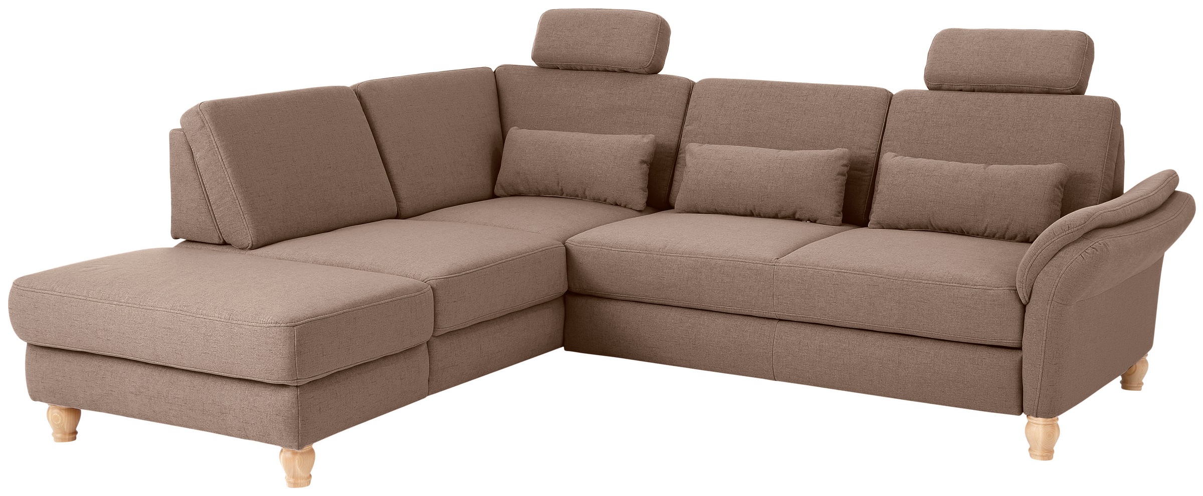 Home affaire Ecksofa »Palace L-Form«, incl. Sitztiefenverstellung, wahlweise mit Bettfunktion und Stauraum