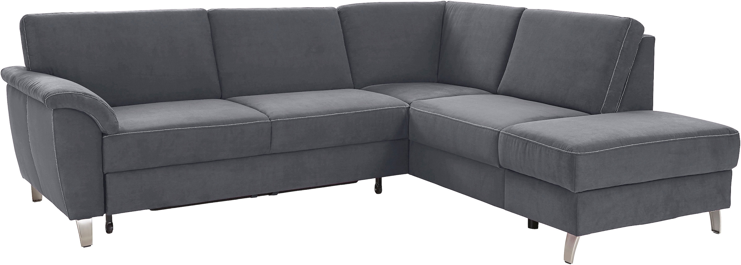 sit&more Ecksofa »Texel L-Form« mit Federkern, wahlweise mit Bettfunktion und Bettkasten