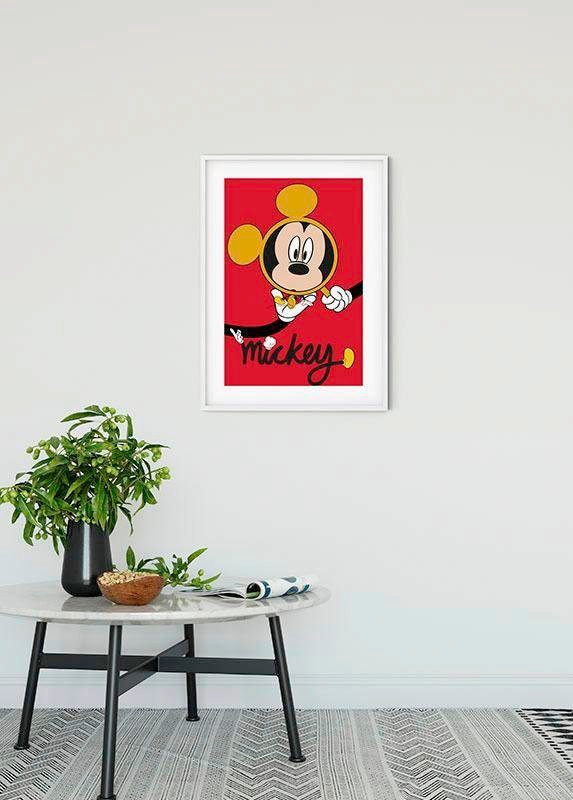 Komar Bild »Mickey Mouse Magnifying Glass«, Disney, (1 St.), Wandbild zur Dekoration im Kinderzimmer - ohne Rahmen