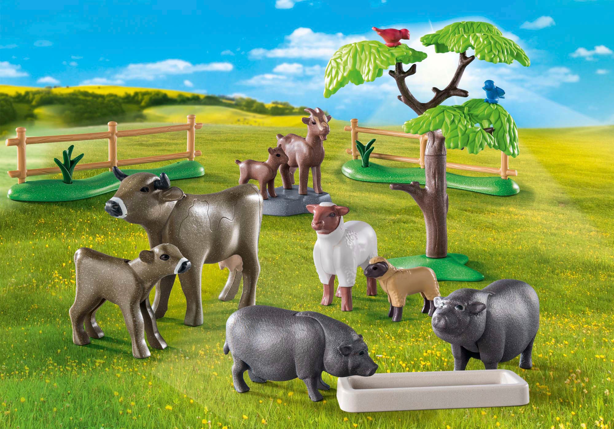 Playmobil® Konstruktions-Spielset »Bauernhoftiere (71307), Country«, (24 St.), teilweise aus recyceltem Material; Made in Germany