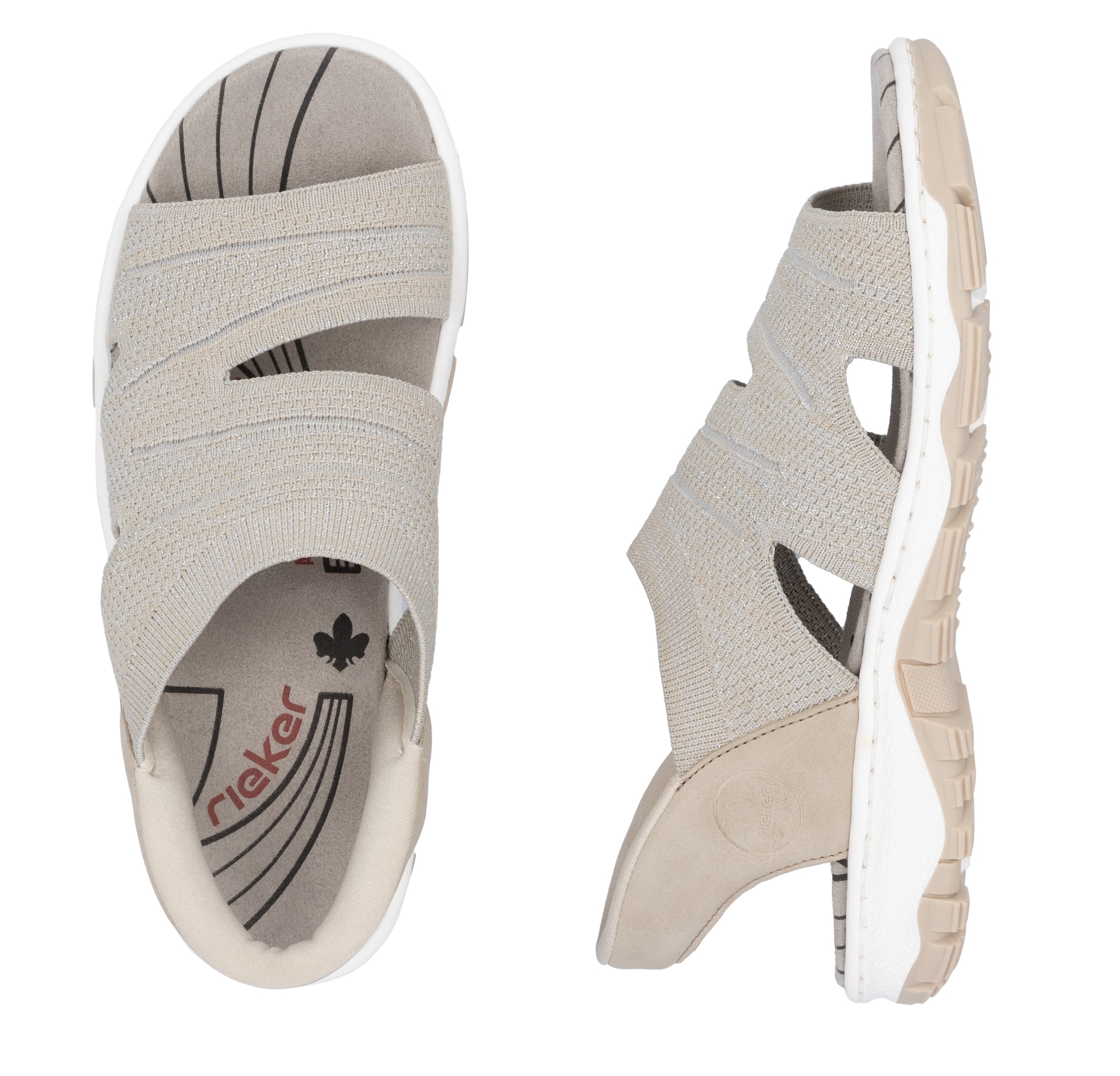 Rieker Sandale  Trekkingsandale, Outdoorsandale, Sommerschuh mit Elastik-Einschlupf