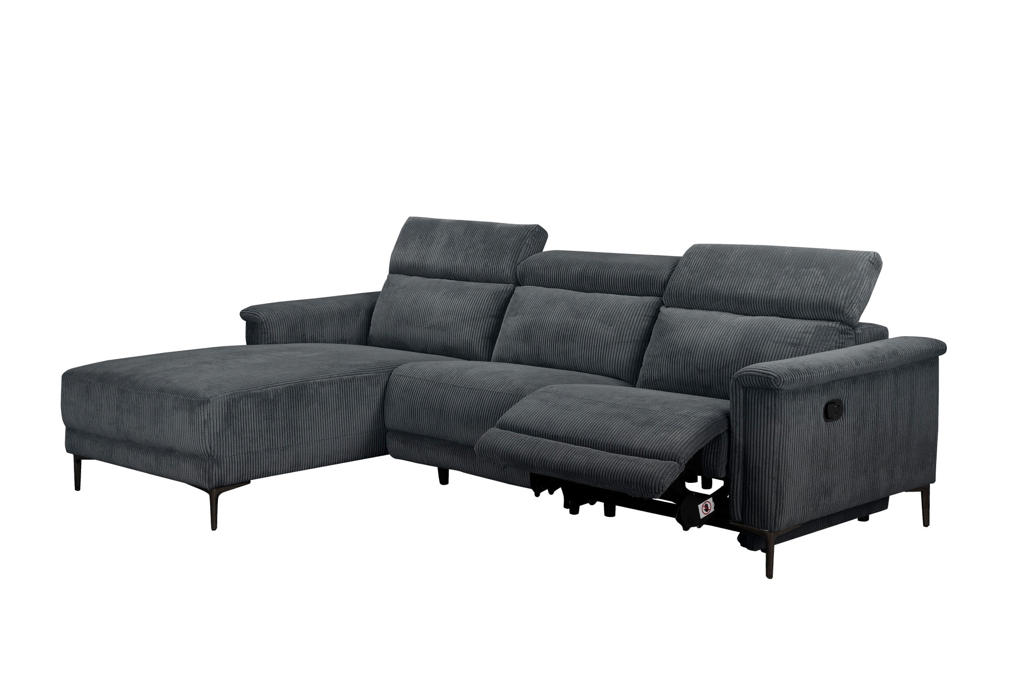 Home affaire Ecksofa »LUND Cord, L-Form, 261 cm, man. o. elektr. Relaxfunktion (mit USB-A)« USB-C bei elektrischer Variante und Kopfteilverstellung