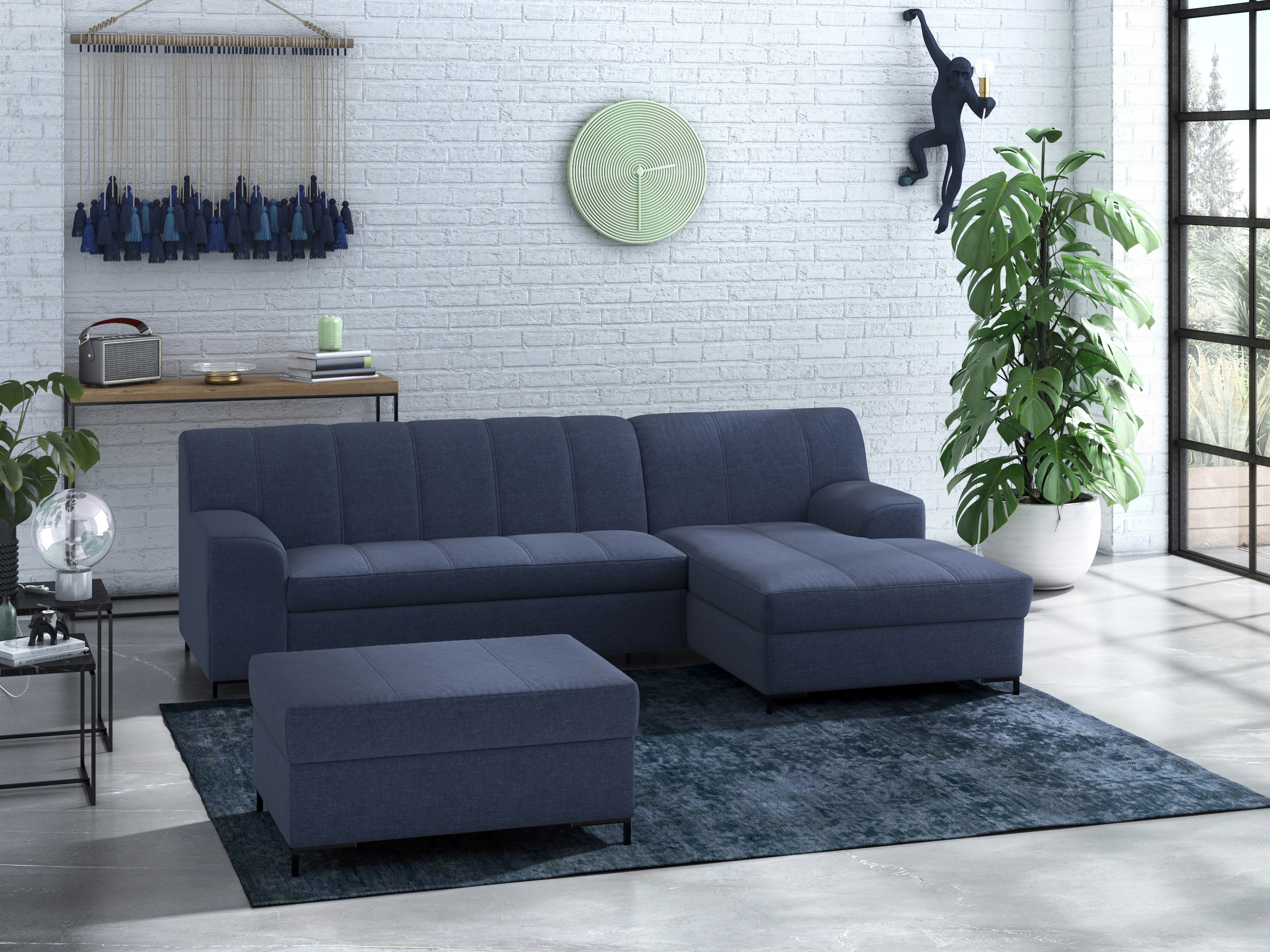 Home affaire Canapé d'angle »Balme L-Form« Inkl. Zierkissen, wahlweise mit Bettfunktion