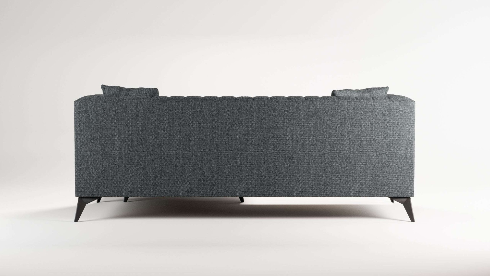 Places of Style Ecksofa »MATTHEW L-Form ideal für kleine Räume, Masse B/T/H: 201/162/74 cm«, elegantes Designsofa, feine Steppung im Rücken, incl. Zierkissen