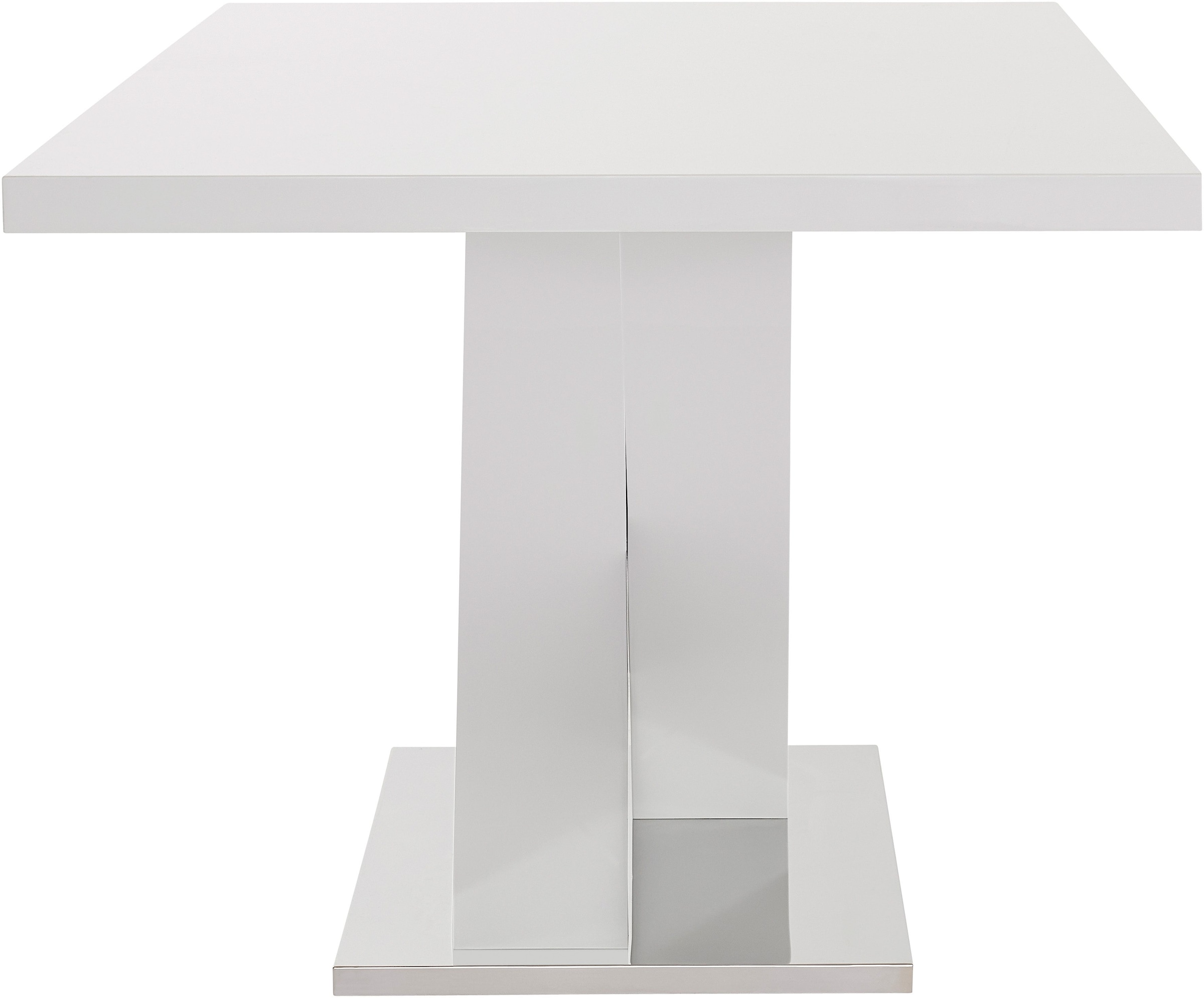 INOSIGN Esstisch »Ali, TOPSELLER! Modernes Design«, (Tisch, Küchentisch), Breite 160 cm, weiss Hochglanz, Bodenplatte aus Metall