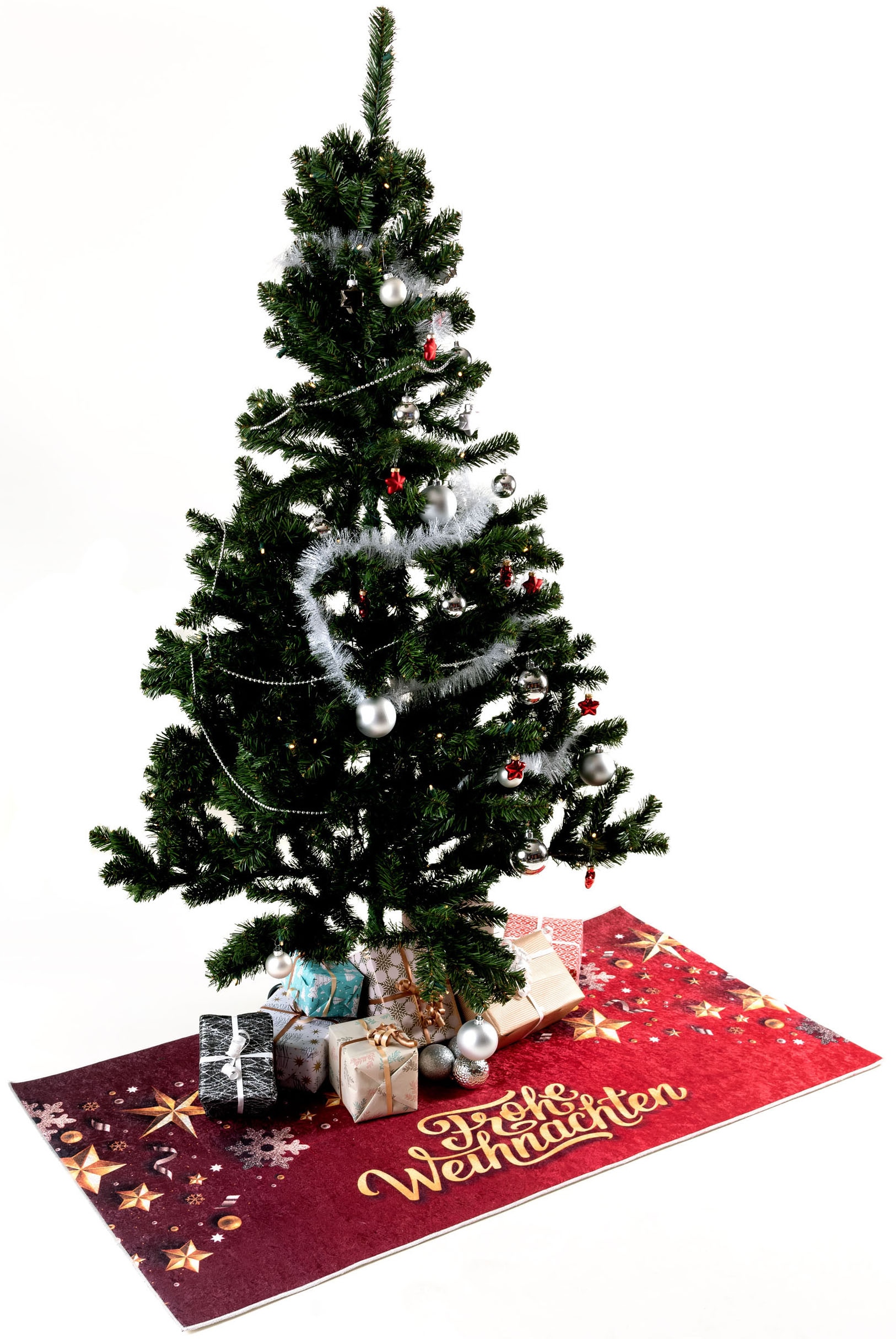»Christmas rechteckig, Unterlage günstig Weihnachtsbaum Weihnachten, Sehrazat waschbar, kaufen 1224«, Teppich