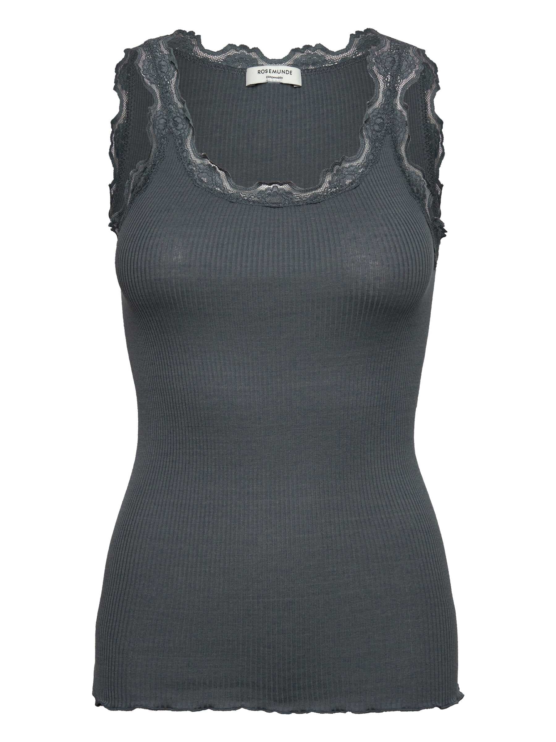 Image of rosemunde Spitzentop "Babette Silk Top mit Seide" Vintage-Spitzenbesatz, mit Rundhalsausschnitt, hoher Seidenanteil