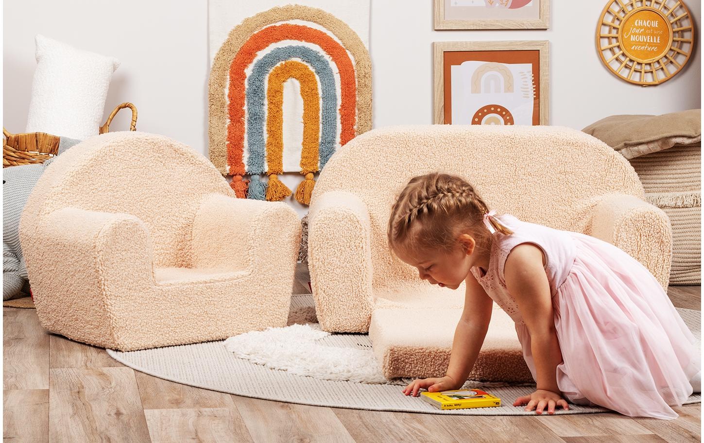 Knorrtoys® Kindersessel »«Soft plush beige»«