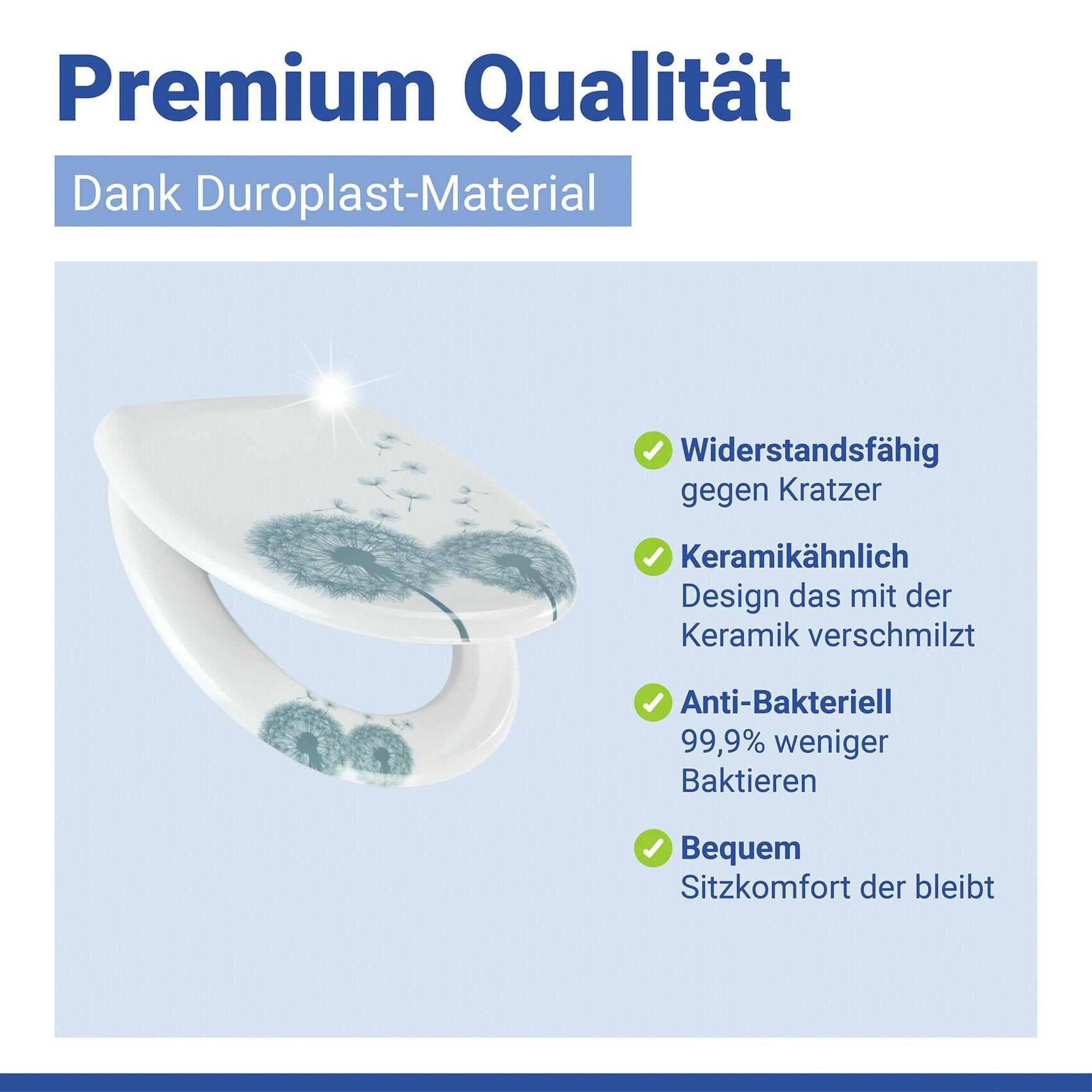 WENKO WC-Sitz »Astera« Duroplast, mit Absenkautomatik