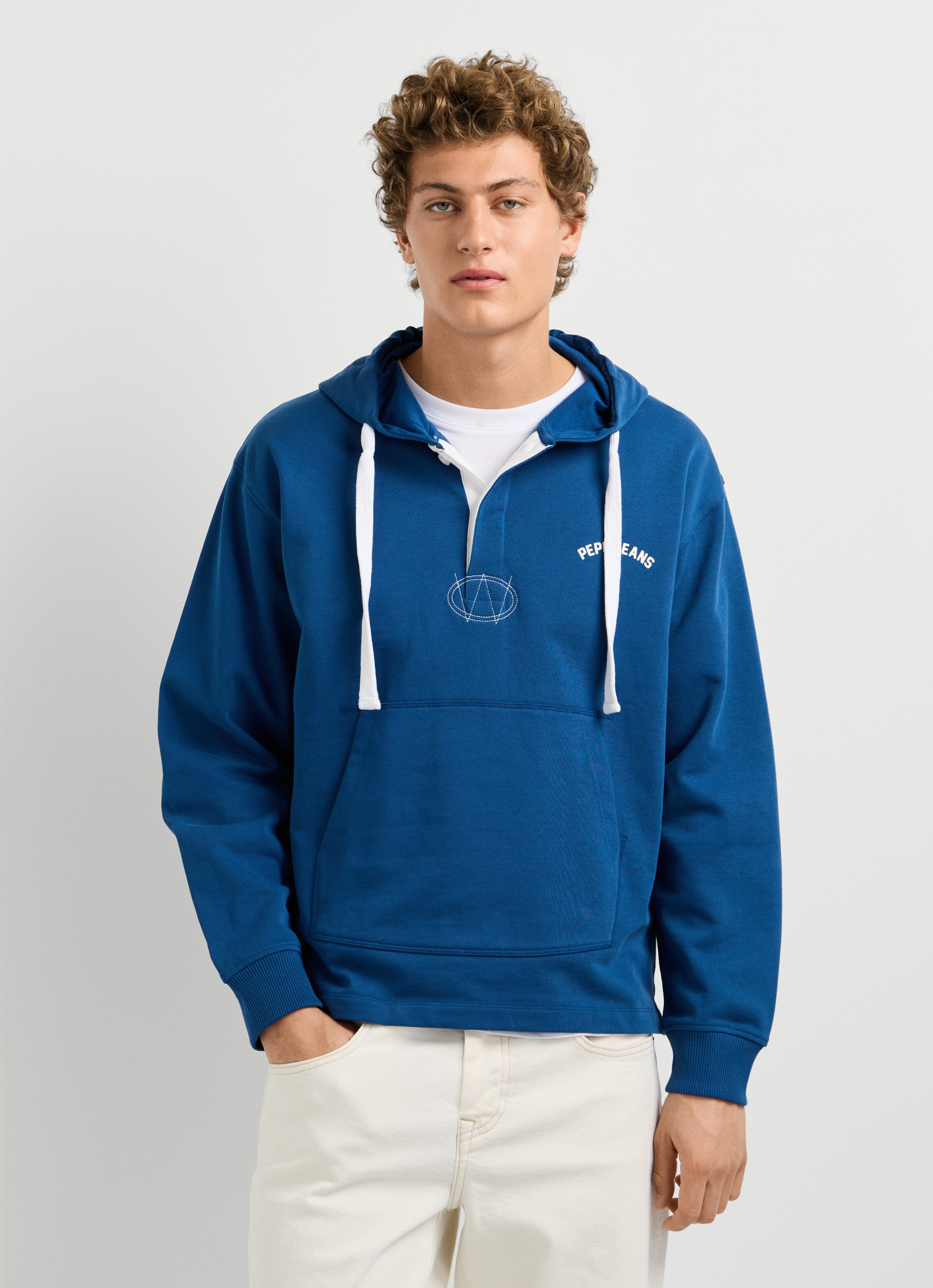 Image of Pepe Jeans Kapuzensweatshirt "JOHN HOODIE", mit Knopfleiste, Baumwoll-Qualität