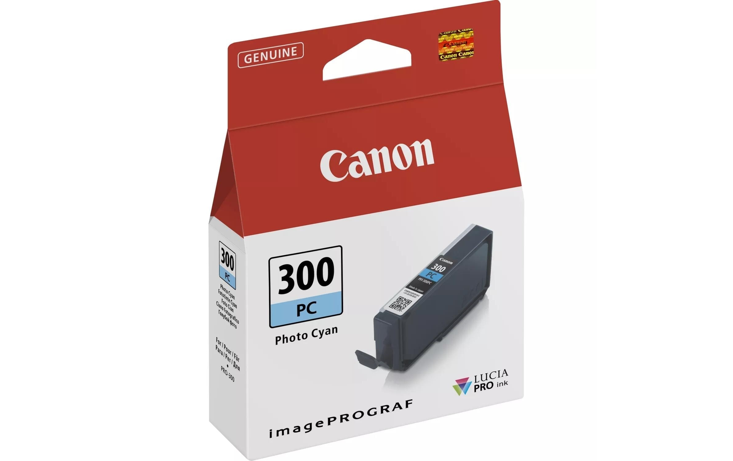 Canon Tintenpatrone »PFI-300PC photo cyan«, (1 St.)
