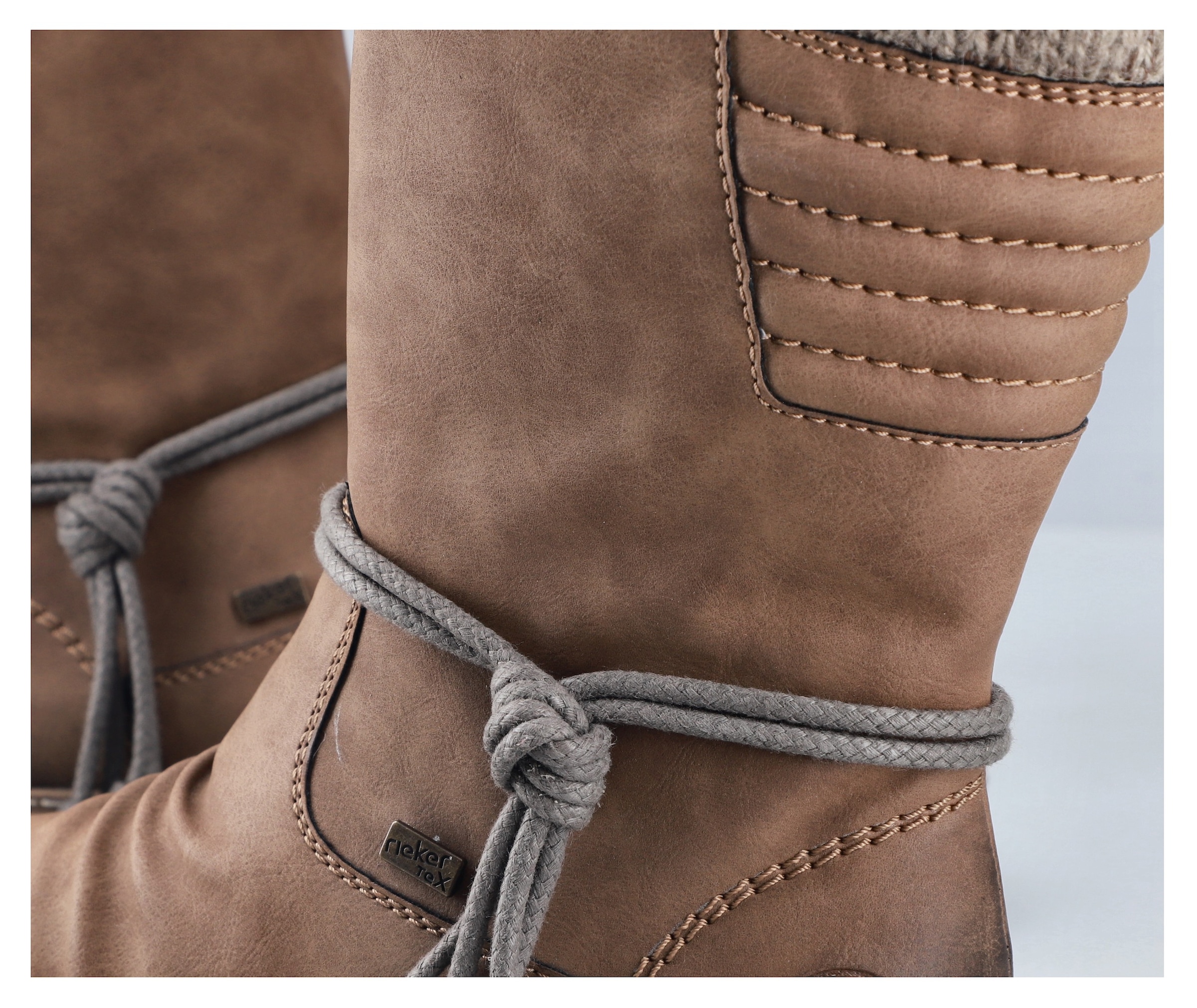 Rieker Bottes d'hiver  bottes d’hiver, talon bloc, membrane TEX, bord tricoté