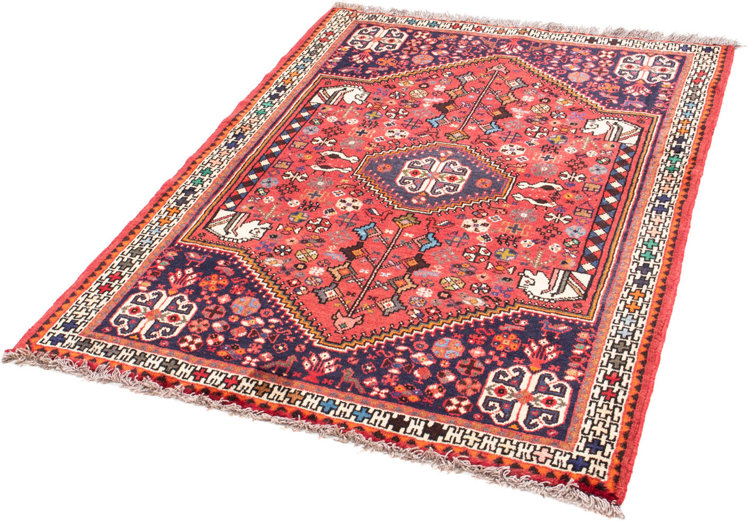 Image of morgenland Orientteppich »Perser - Nomadic - 144 x 103 cm - rot«, rechteckig, 10 mm Höhe, Wohnzimmer, Handgeknüpft, Einzelstück mit Zertifikat bei Ackermann Versand Schweiz