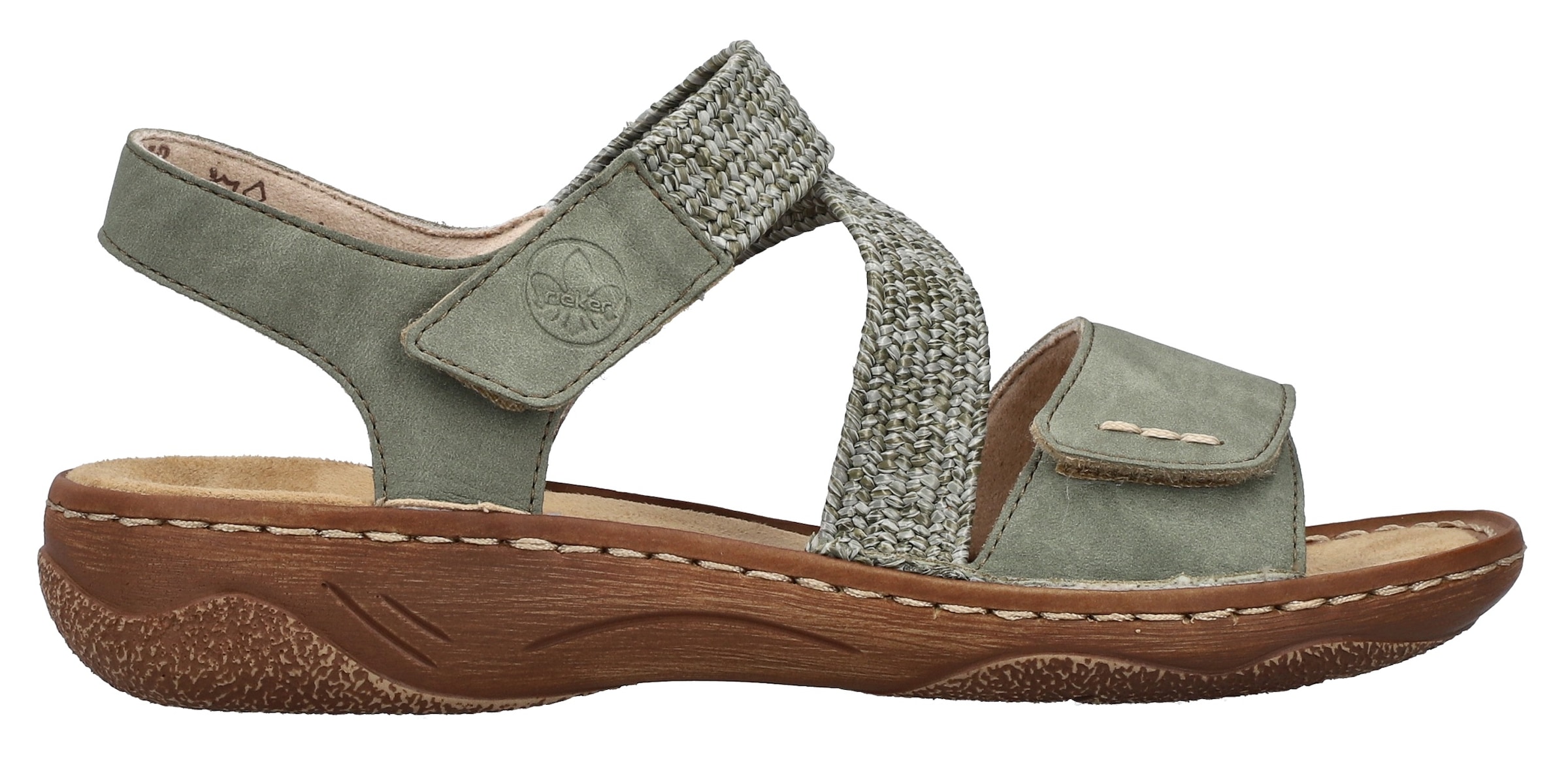 Rieker Sandale  Sommerschuh, Riemchensandale, Sandalette mit Klettverschlüsse