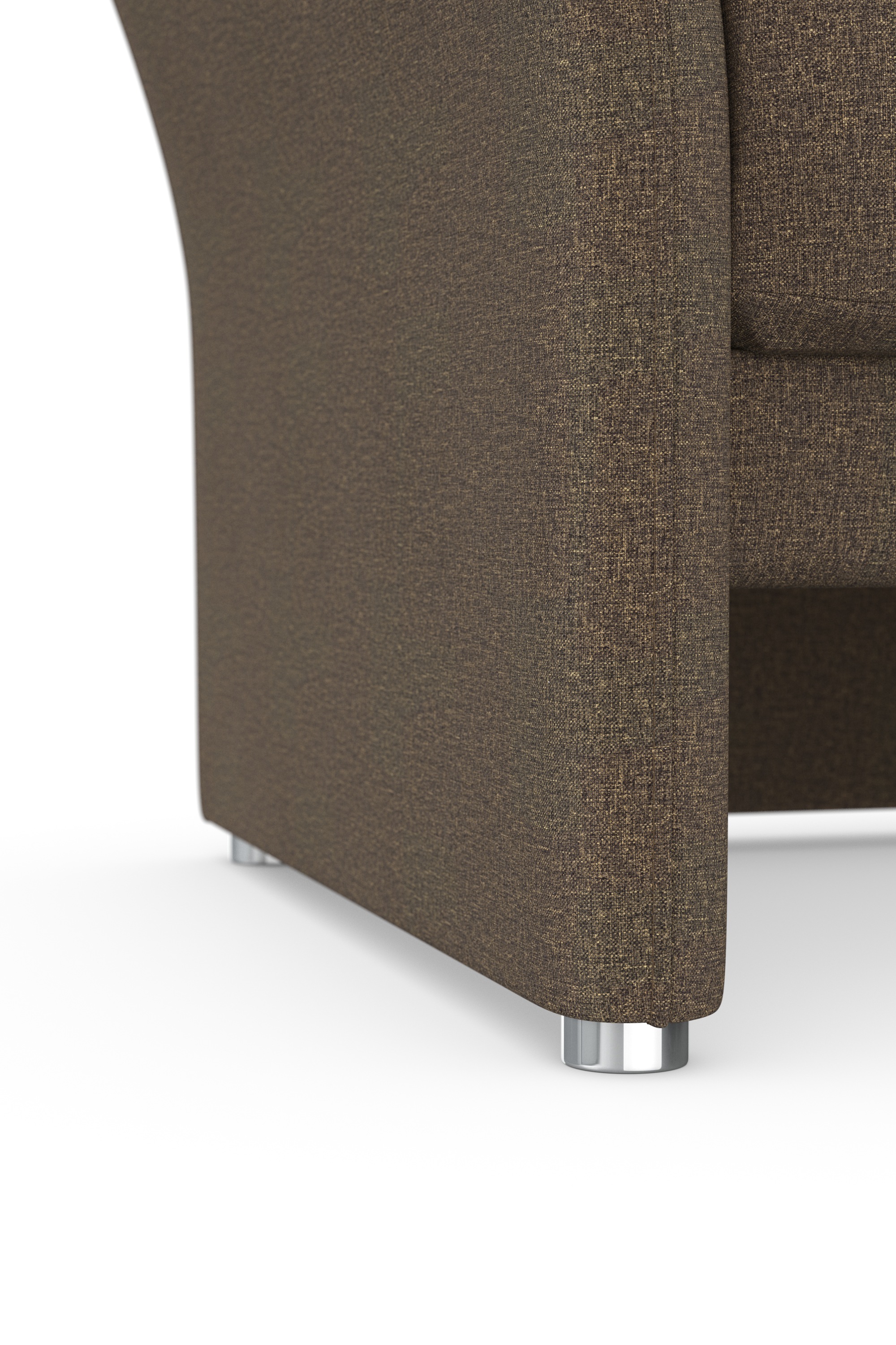 DOMO collection Sessel »Pina elegant und zeitloser Clubsessel, bequemer Cocktailsessel« Hoher Sitzkomfort, Feinstruktur, stone