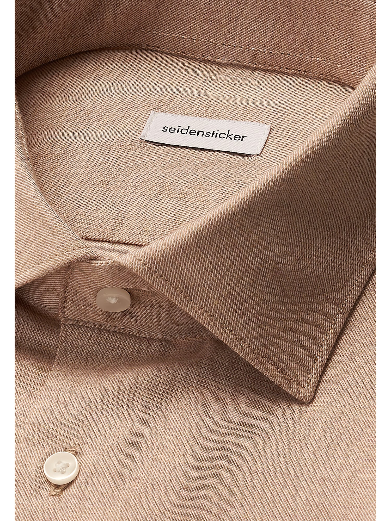 seidensticker Flanellhemd »Schwarze Rose« Shaped 1/1 Kentkragen Uni