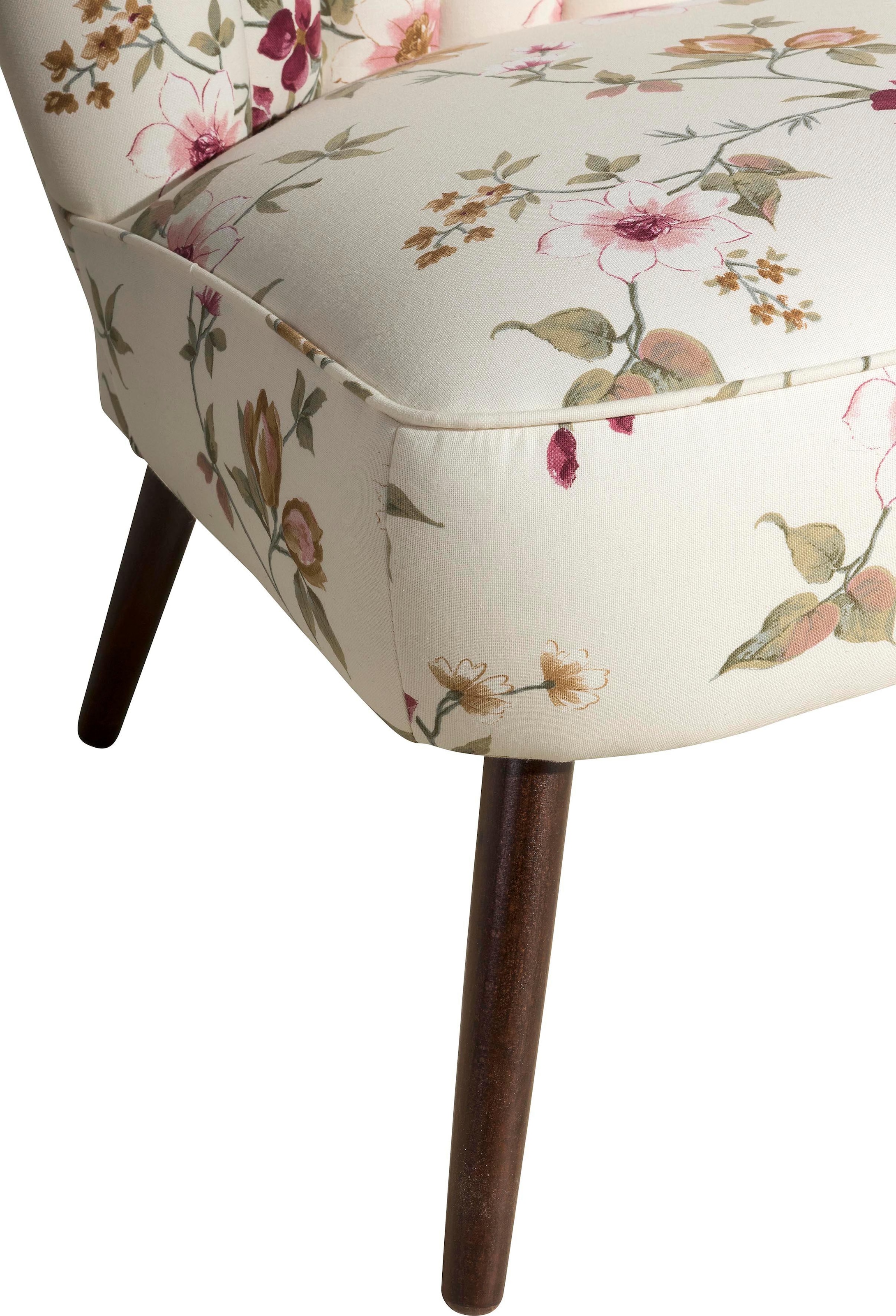 Max Winzer® Sessel »Aspen«, im Retrostil, mit Blumenmuster