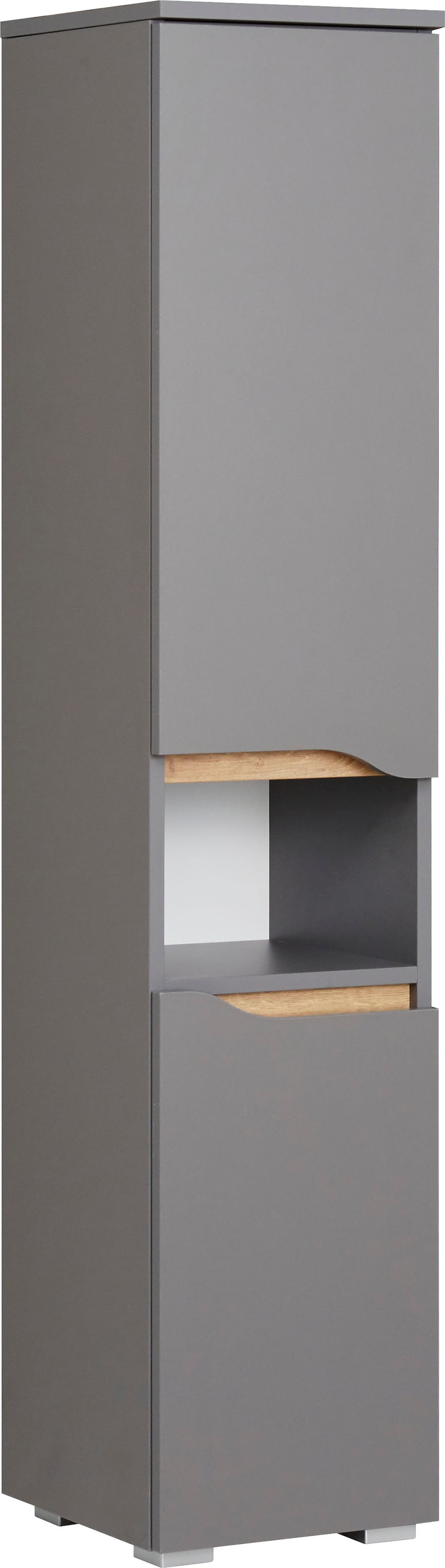 Saphir Midischrank »Quickset Badschrank 30 cm breit, 2 Türen, 1 Nische, 2 Einlegeböden« Badezimmer-Midischrank inkl. Türdämpfer, grifflos