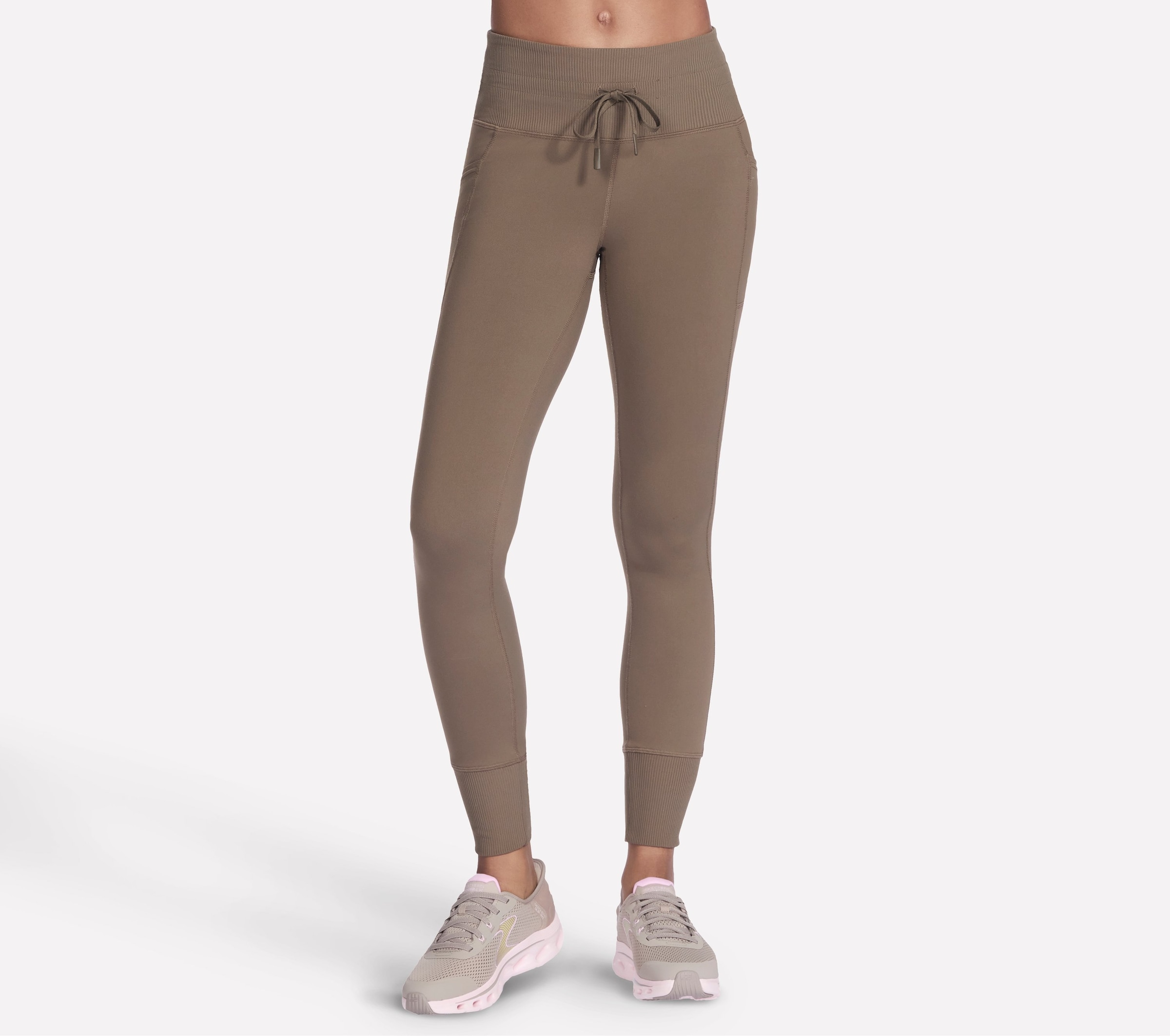 Image of Skechers Leggings "THE GOWALK RIB MIX JOGGER" mit Rippdetails am Bund und an den Beinabschlüssen