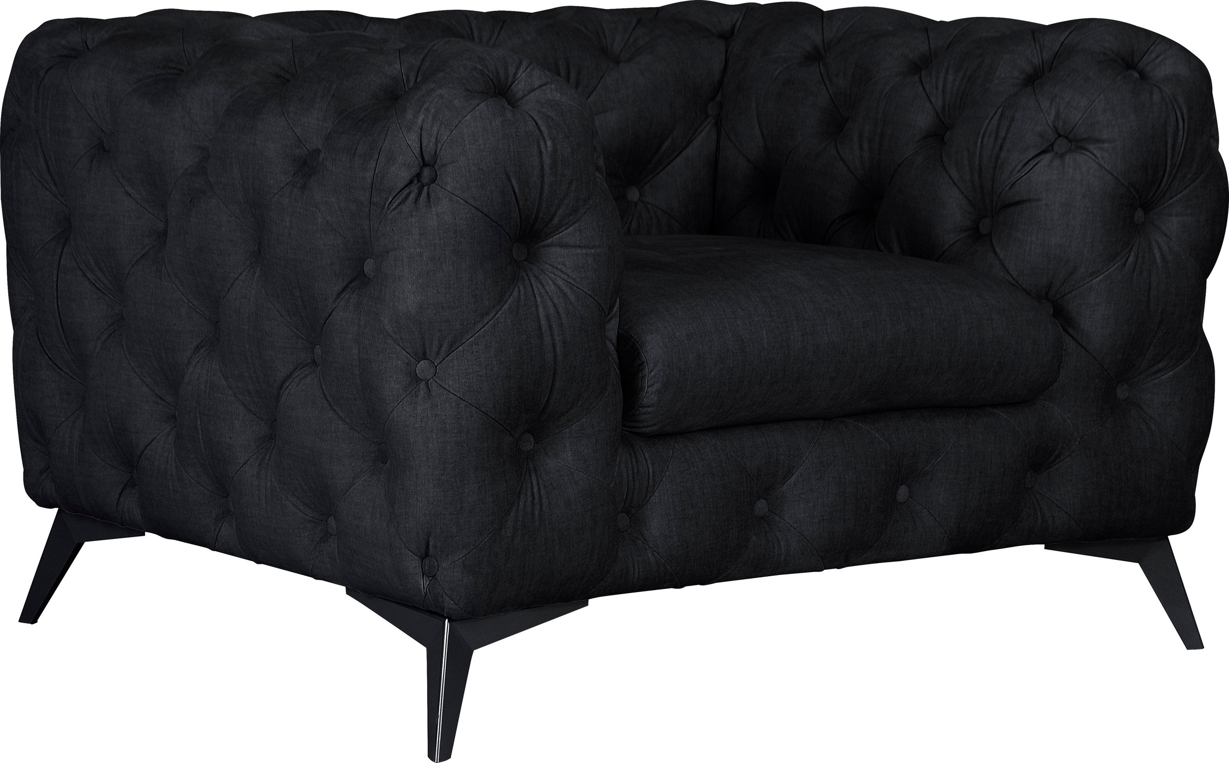 Leonique Chesterfield-Sessel »Glynis Sessel«, aufwändige Knopfheftung, moderne Chesterfield Optik, Fussfarbe wählbar