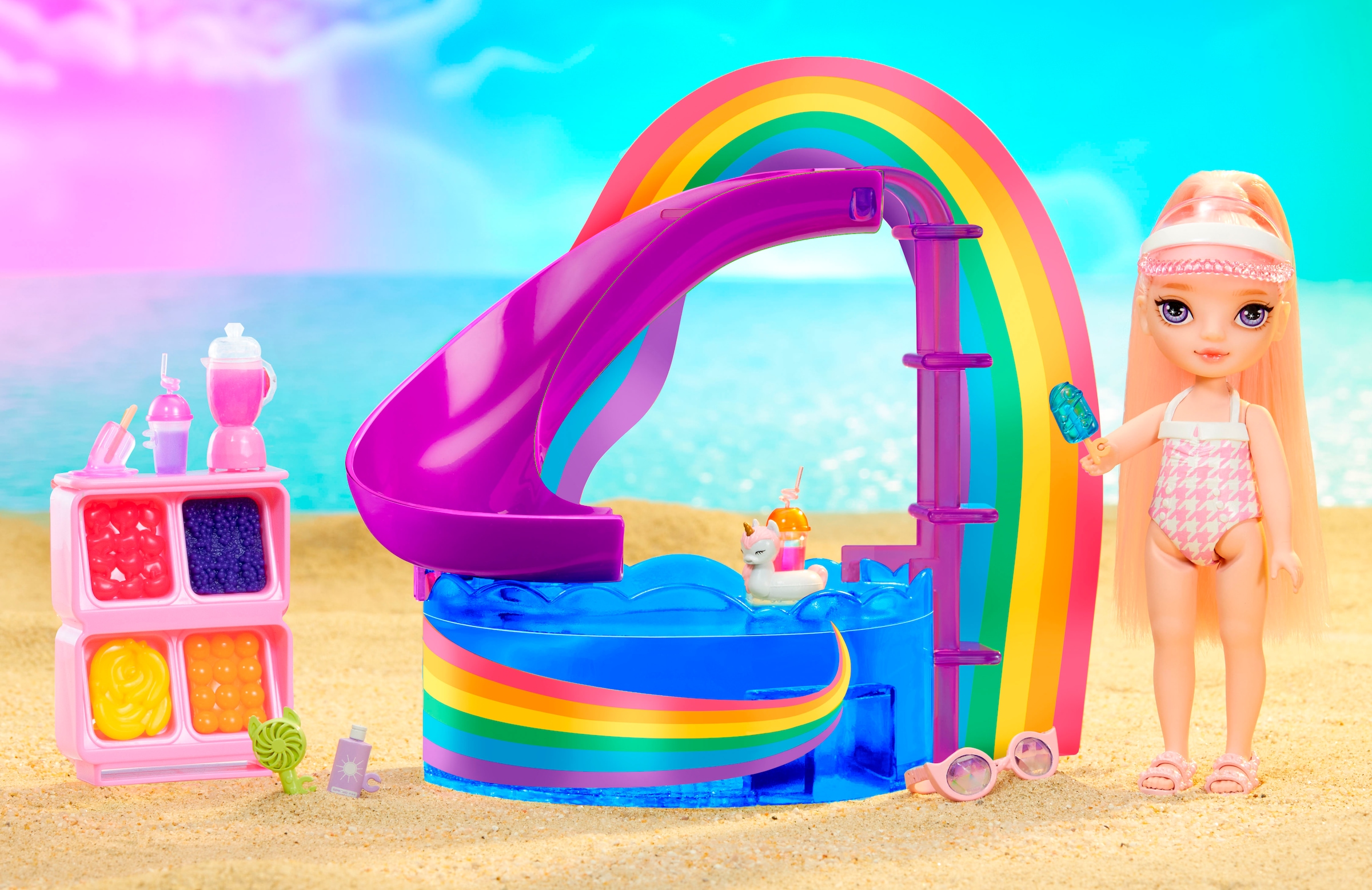 RAINBOW HIGH Mini-poupée »Rainbow High Little Pool Day with Blush Playset«