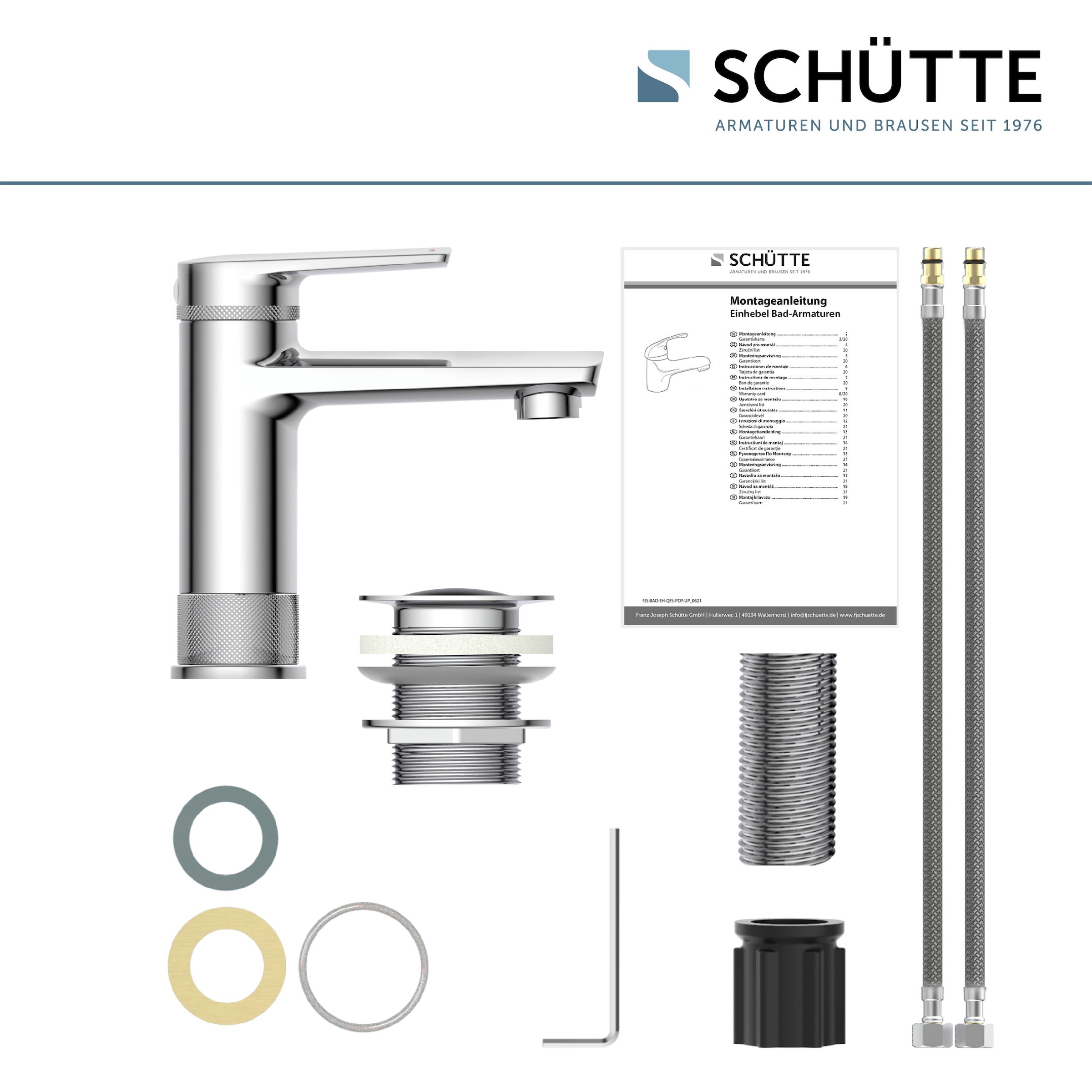 Schütte Robinet de lavabo »Liverpool« Robinet avec garniture de vidange, mitigeur avec bouchon de vidange pop-up