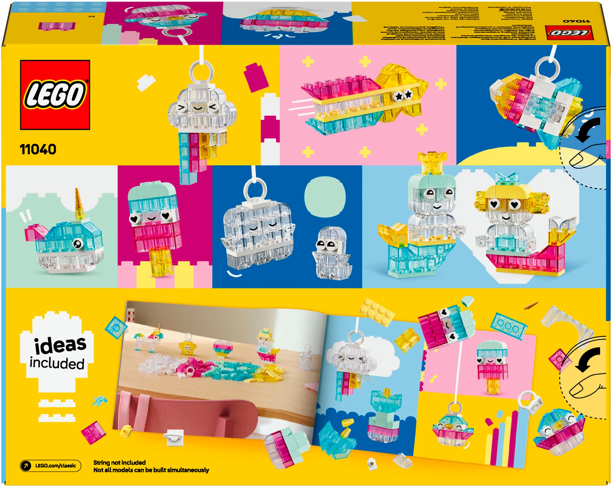 LEGO® Pions de construction »Zauberbox mit durchsichtigen Steinen (11040), LEGO® Classic« Made in Europe