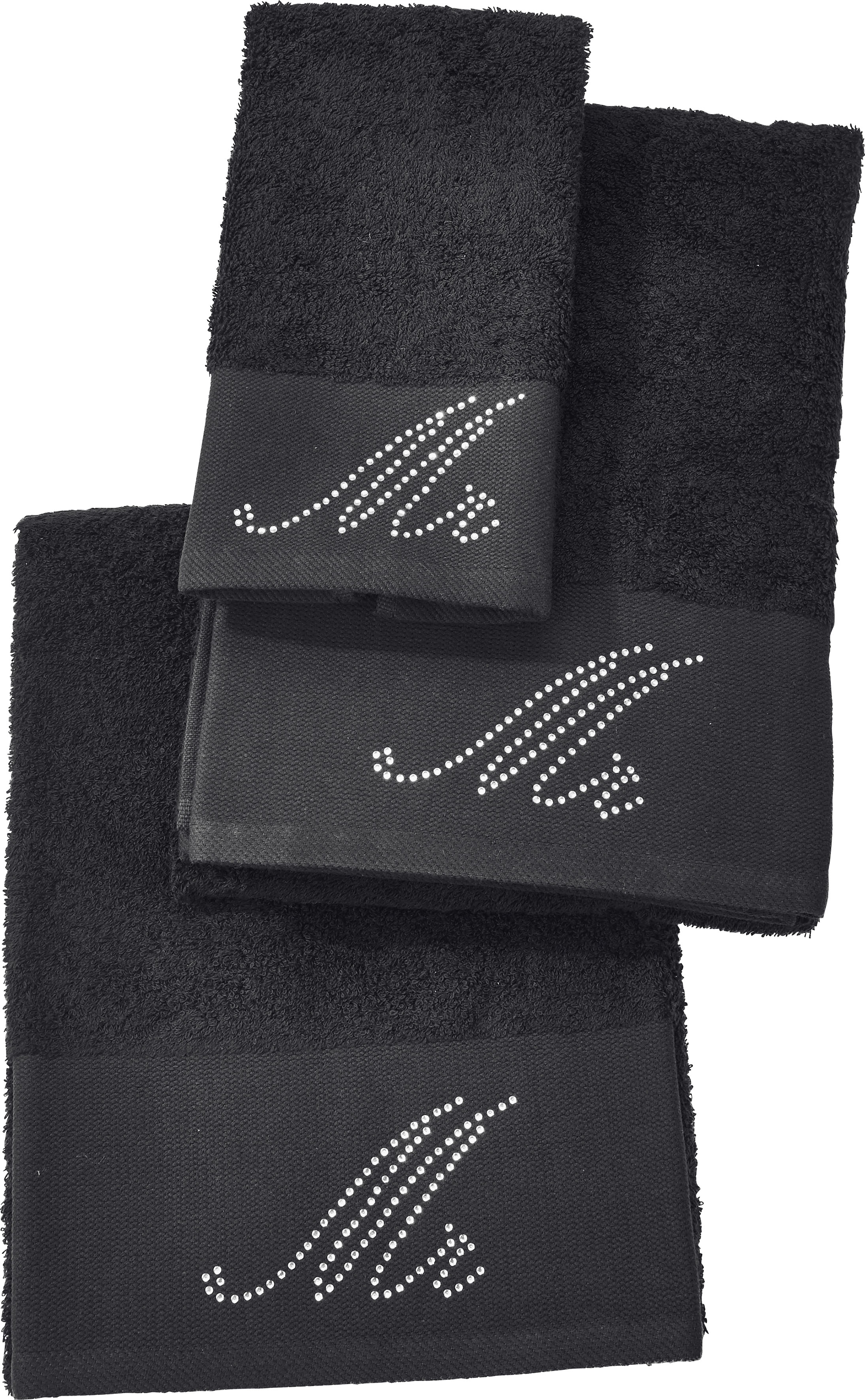 Vossen Handtuch »Flamenco«, mit (1 kaufen bequem Wellenstruktur Kordelbiesen und St.), cooler