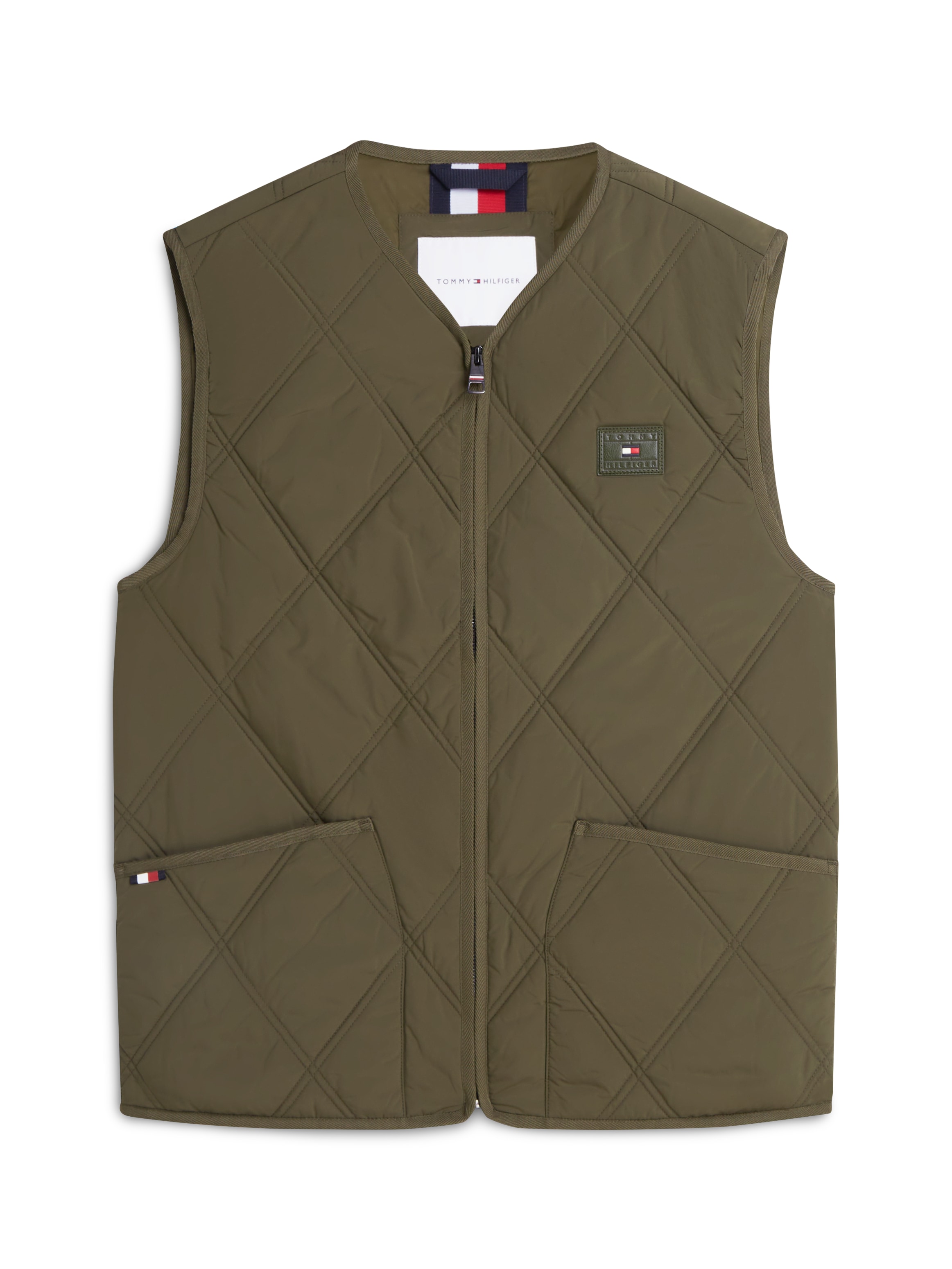Tommy Hilfiger Steppweste »DIAMOND QUILT« mit Rautensteppung und Reissverschluss