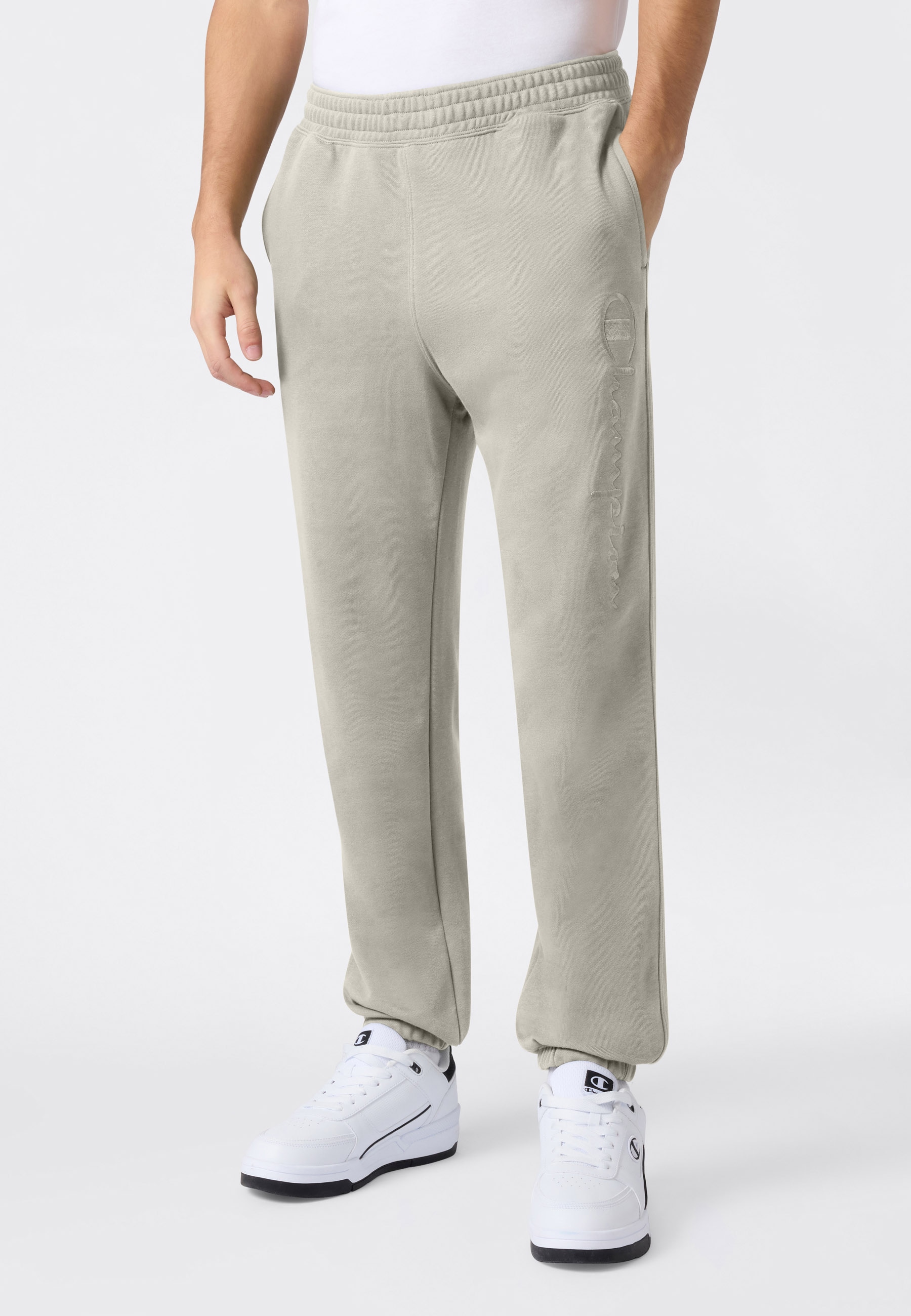 Image of Champion Jogginghose "ICONS Terry Elastic Cuff Pants Large Logo" mit elastischen Bündchen, für Sportmode